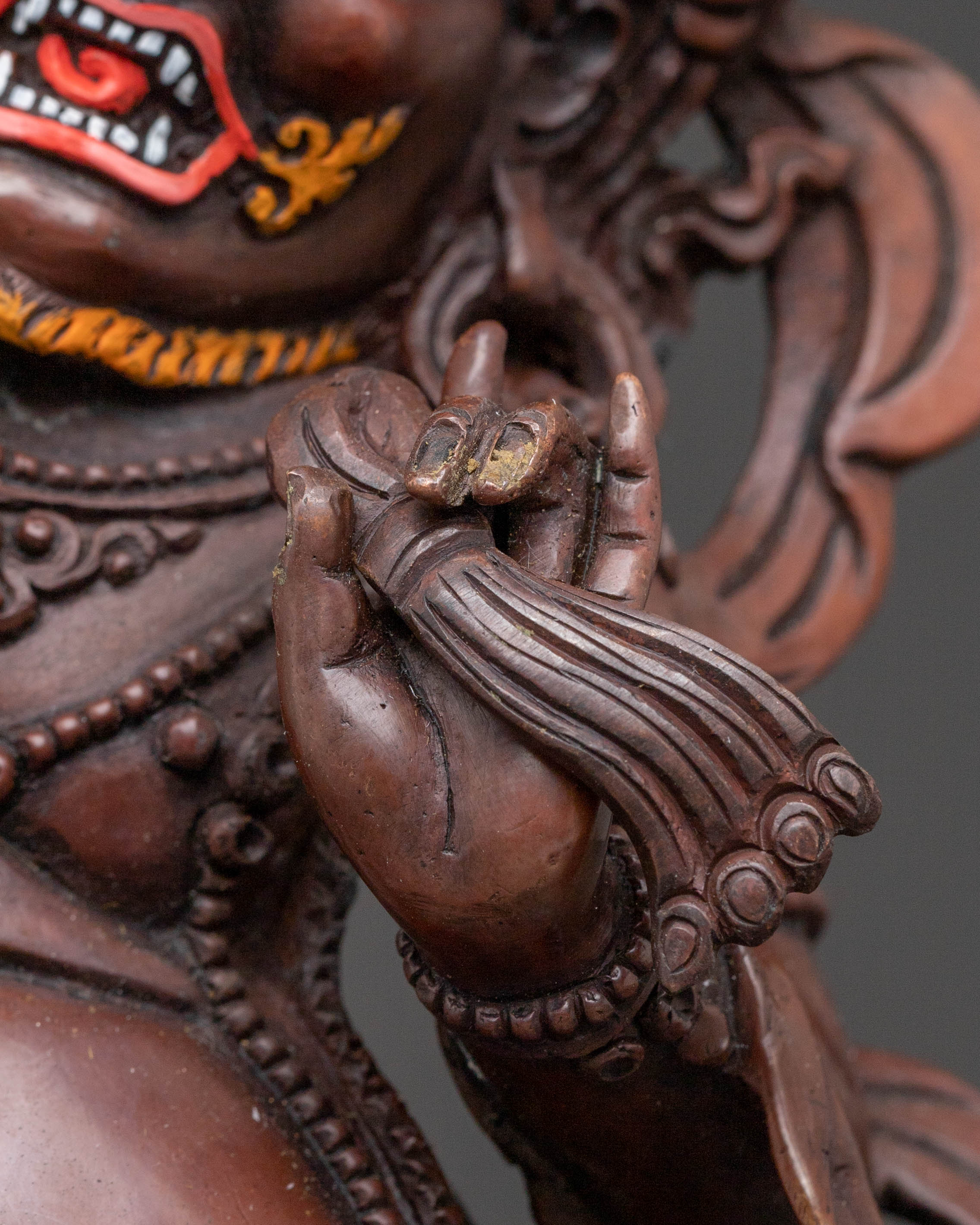 Vajrapani Sacred Statue – Oxidized Copper Artwork