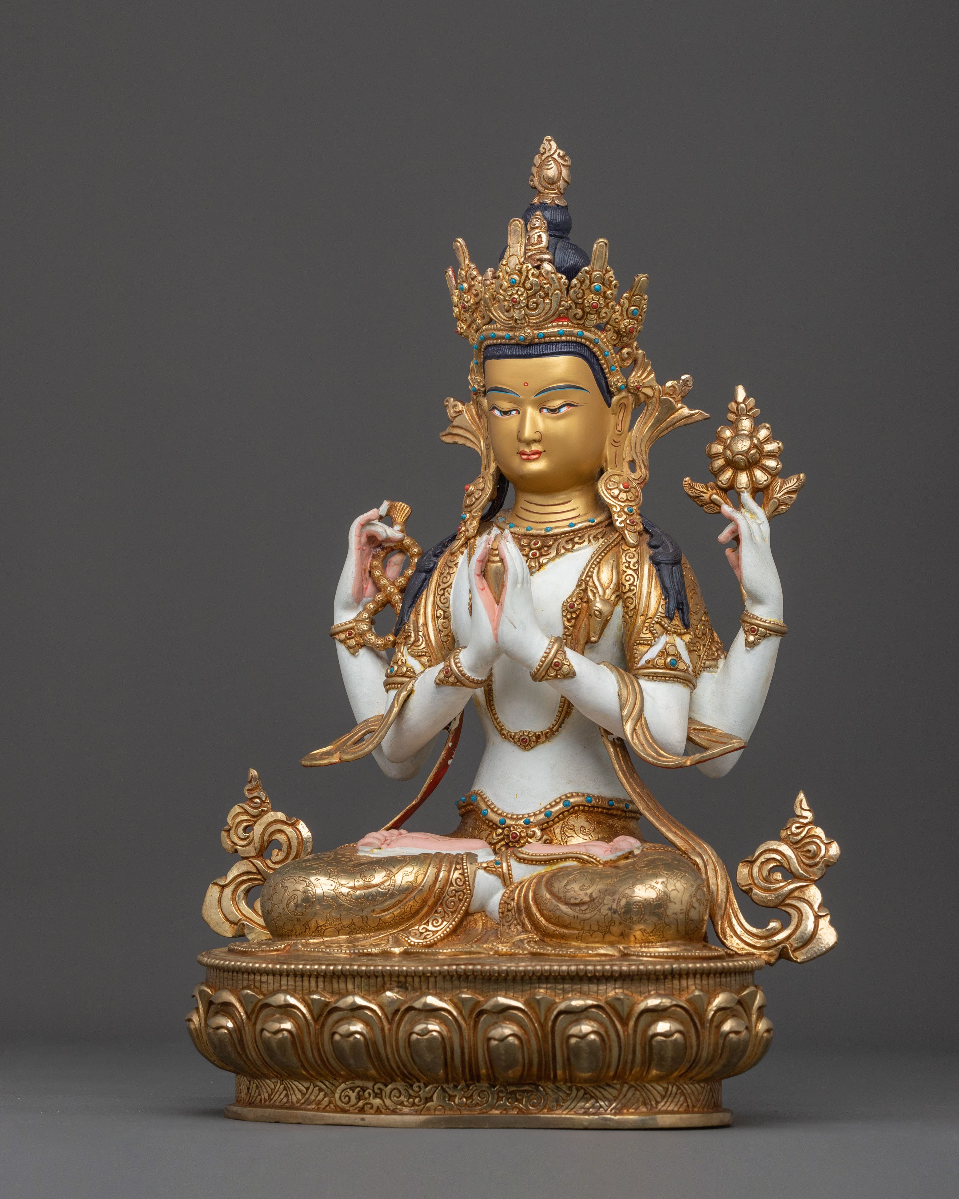 Radiant Chenrezig Spiritual Statue | Home Decor