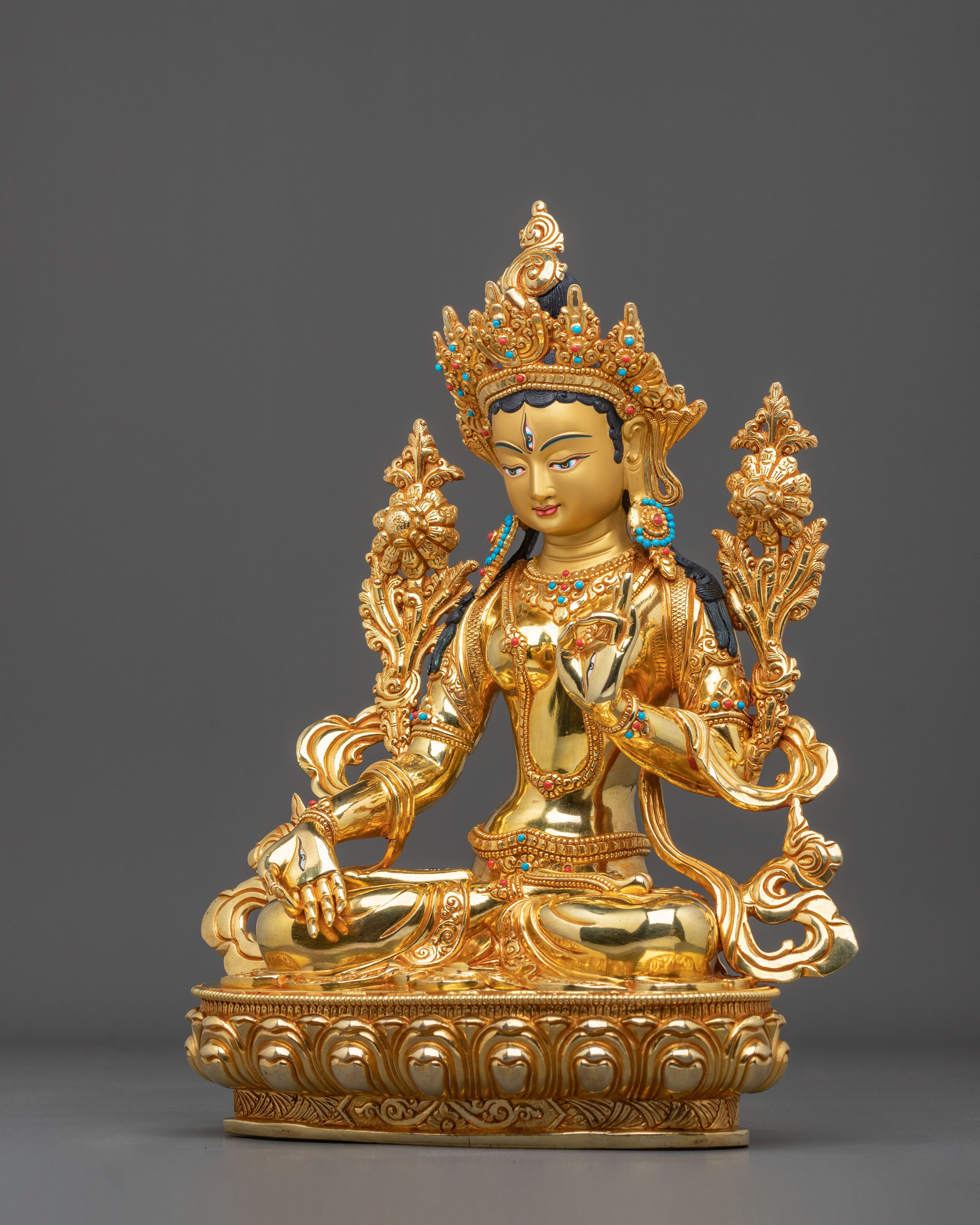 White Tara Statue of Divine Protection | Home Decor