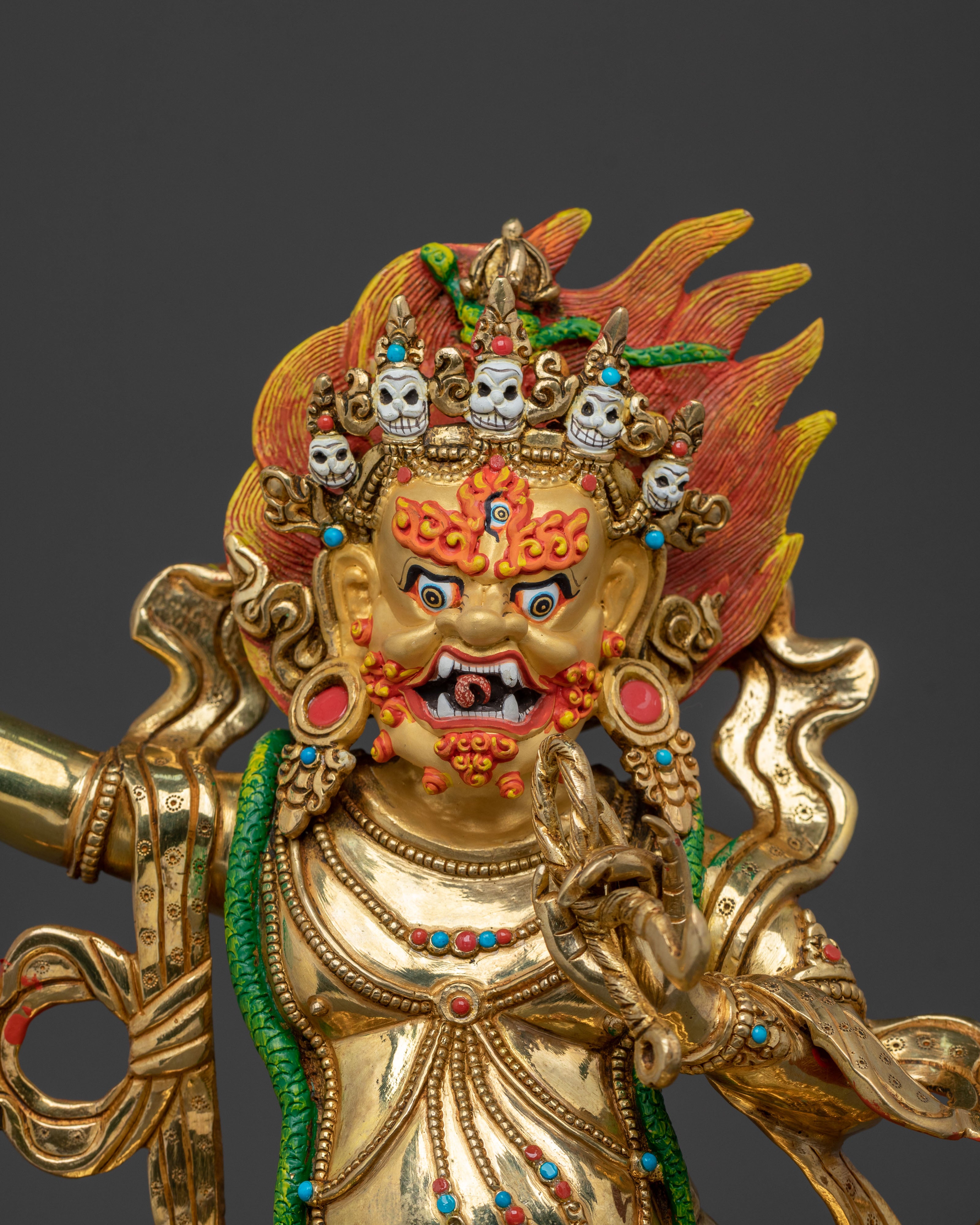 Bodhisattva Vajrapani Sacred Statue | Himalayan Buddhist Protector Sculpture