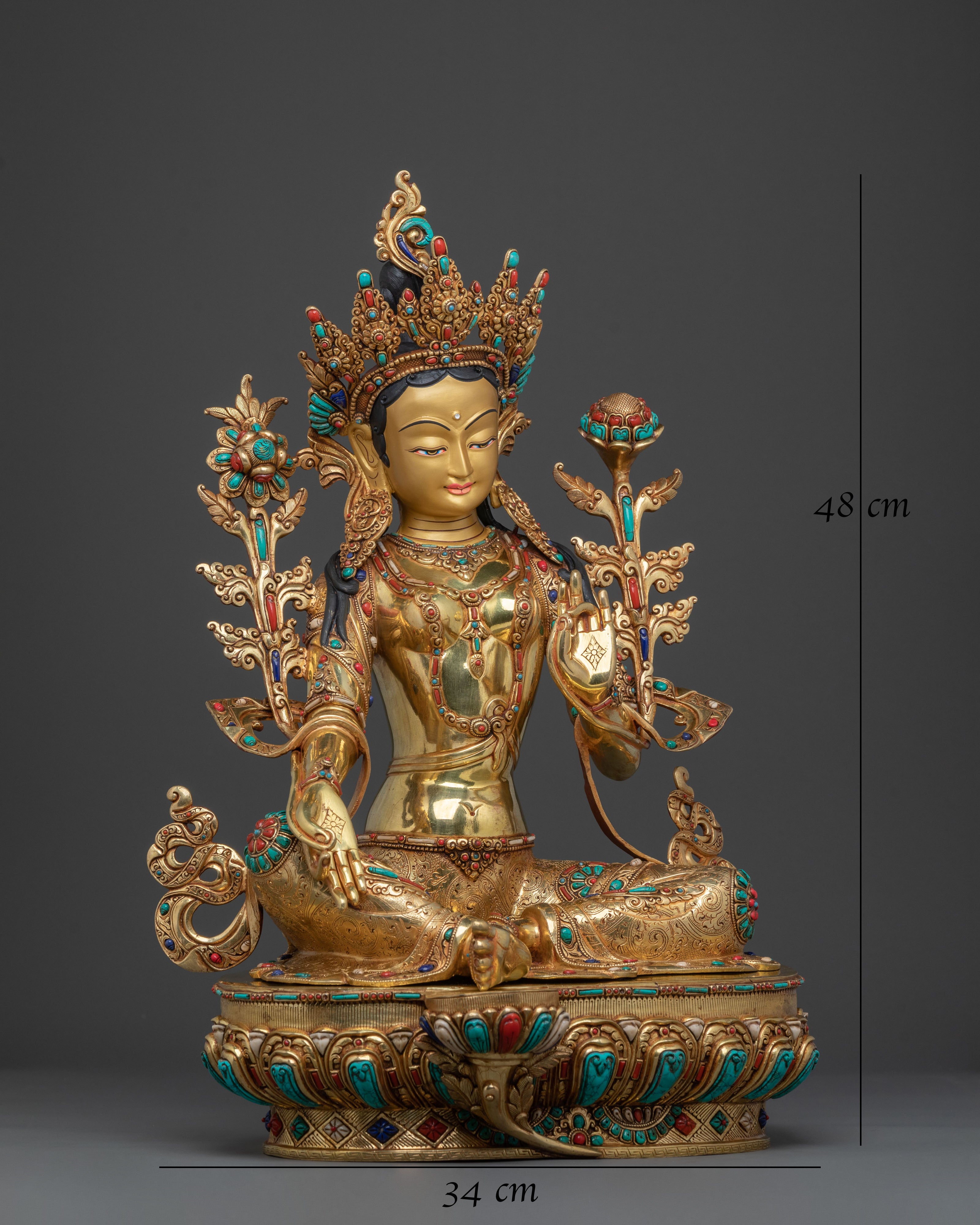Green Tara Sculpture | Goddess of Protection