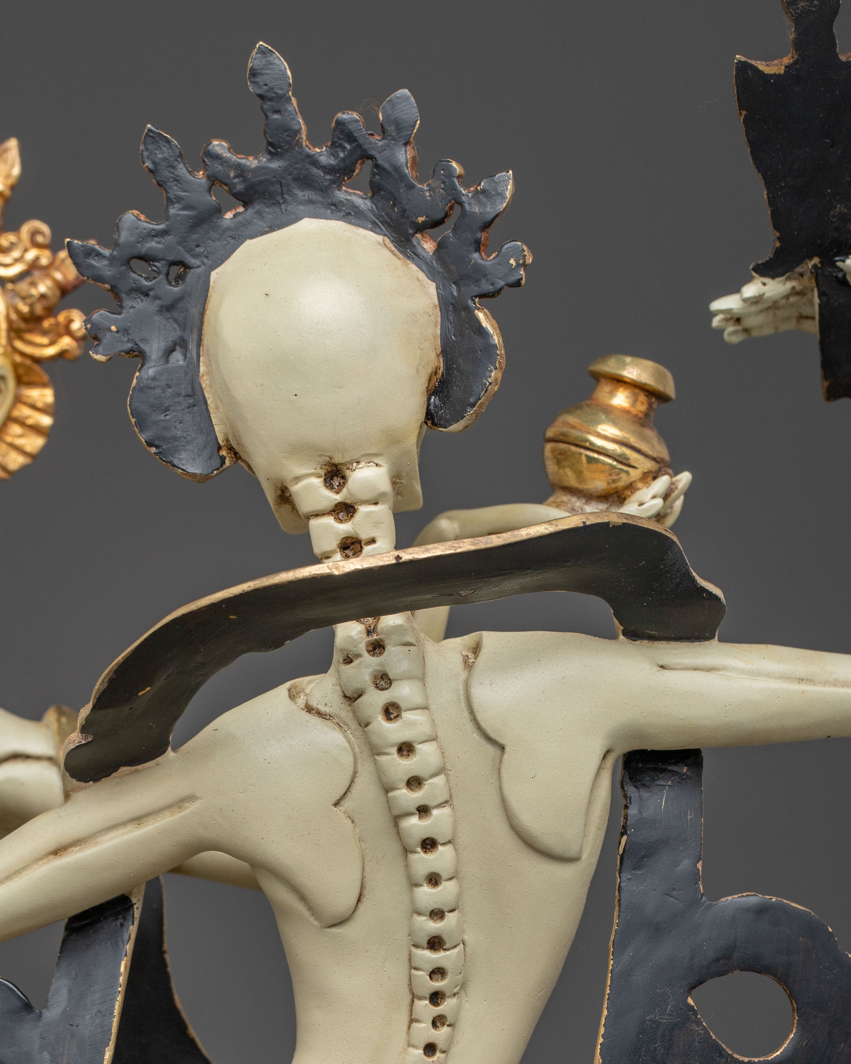 Copper Chitipati Statue - Hand-Gilded Masterpiece