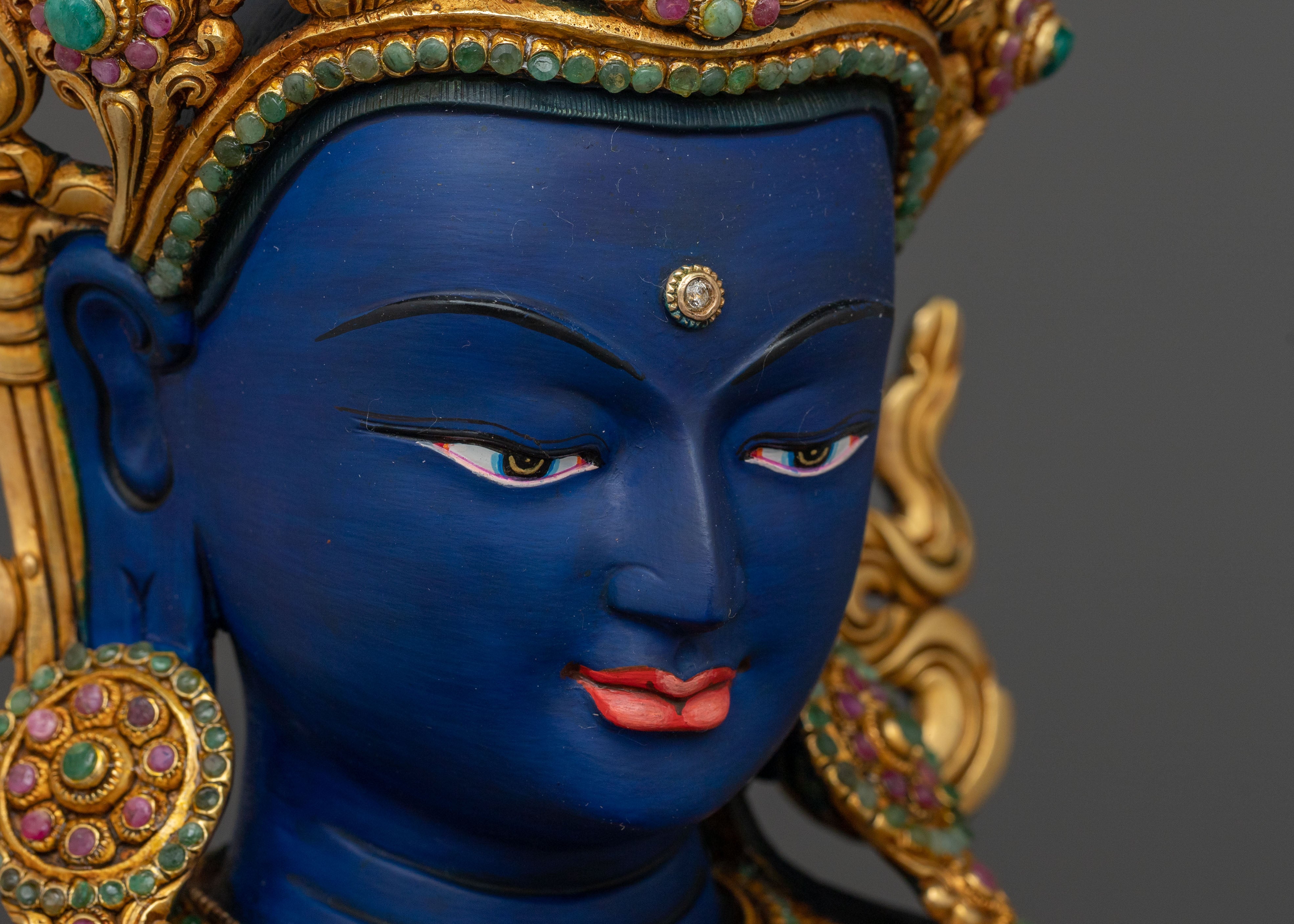 Vajradhara Statue | Exquisite 24K Gold Gilded Figurine