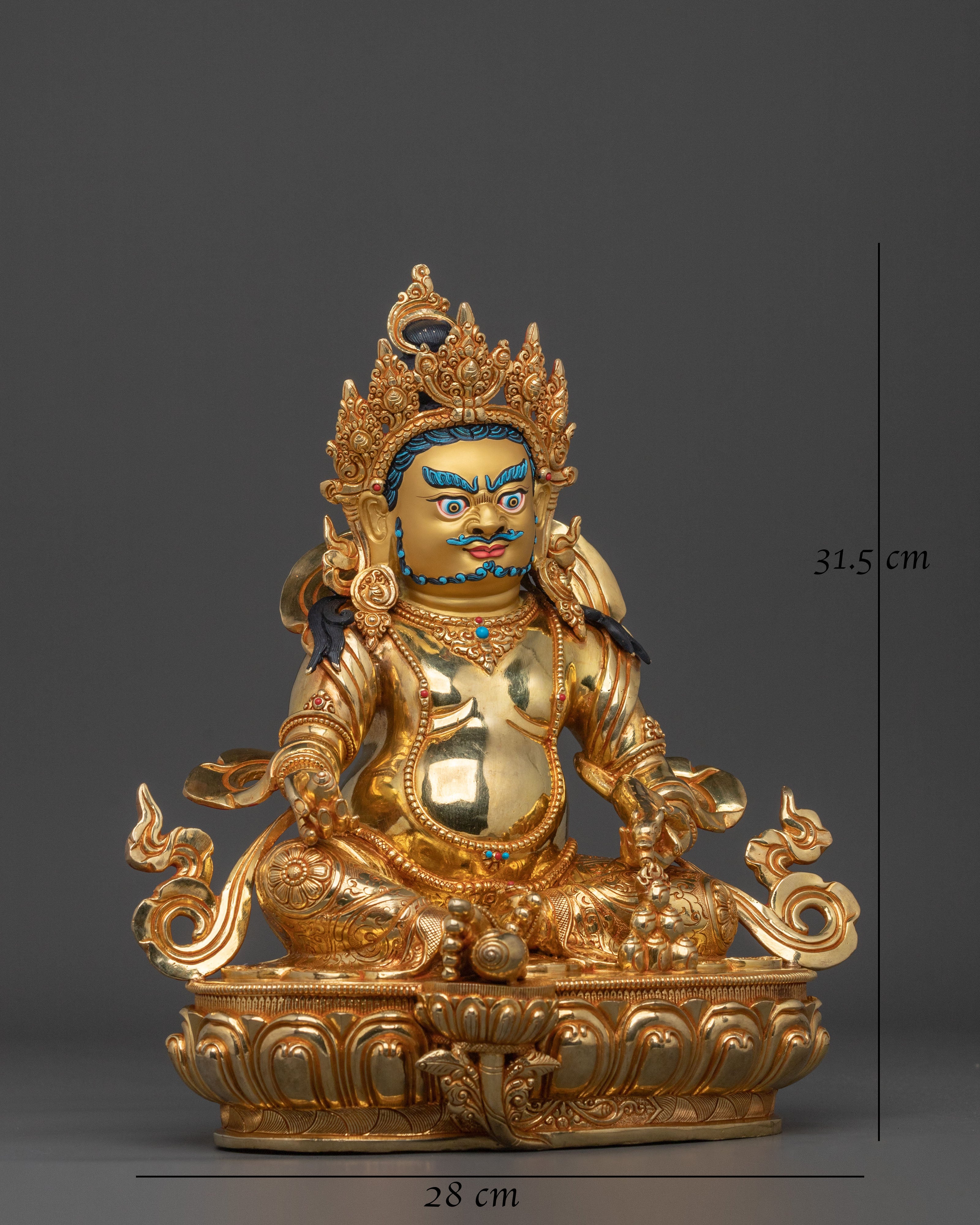 Dzambhala Statue | Handcrafted Golden Figurine