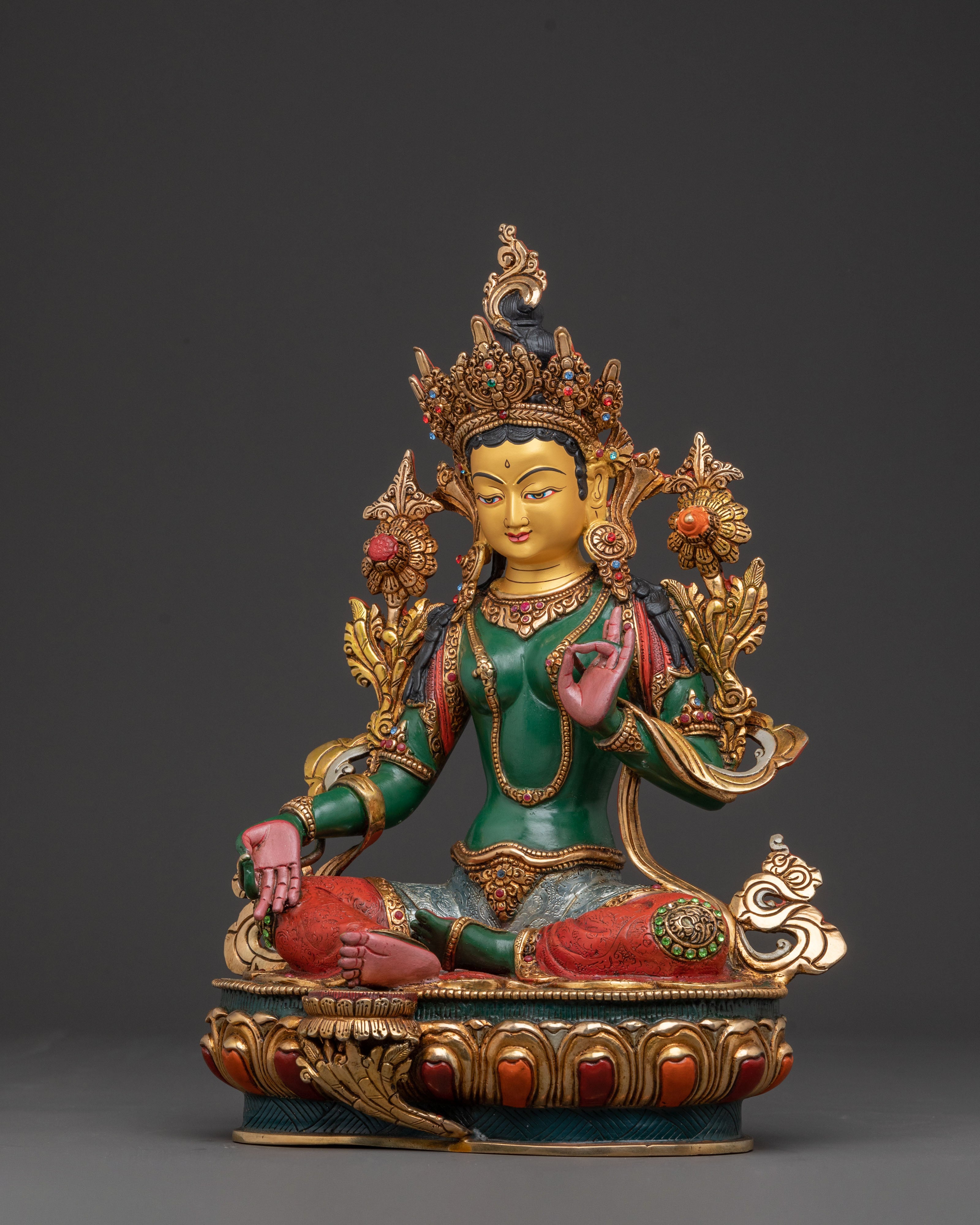 Green Tara Protective Statue | Enlightened Compassion