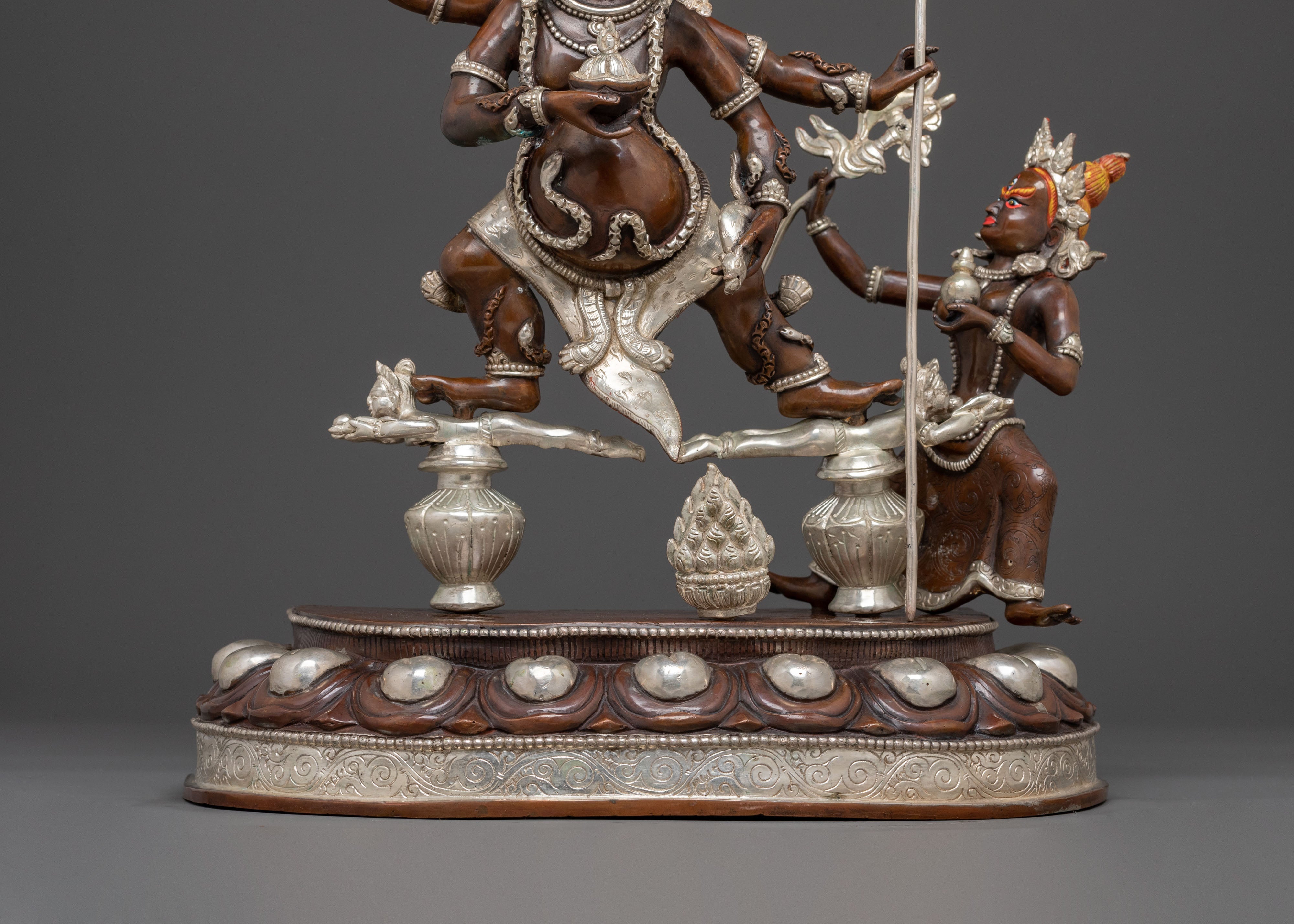 Black Dzambhala Copper Statue: Eliminate Poverty
