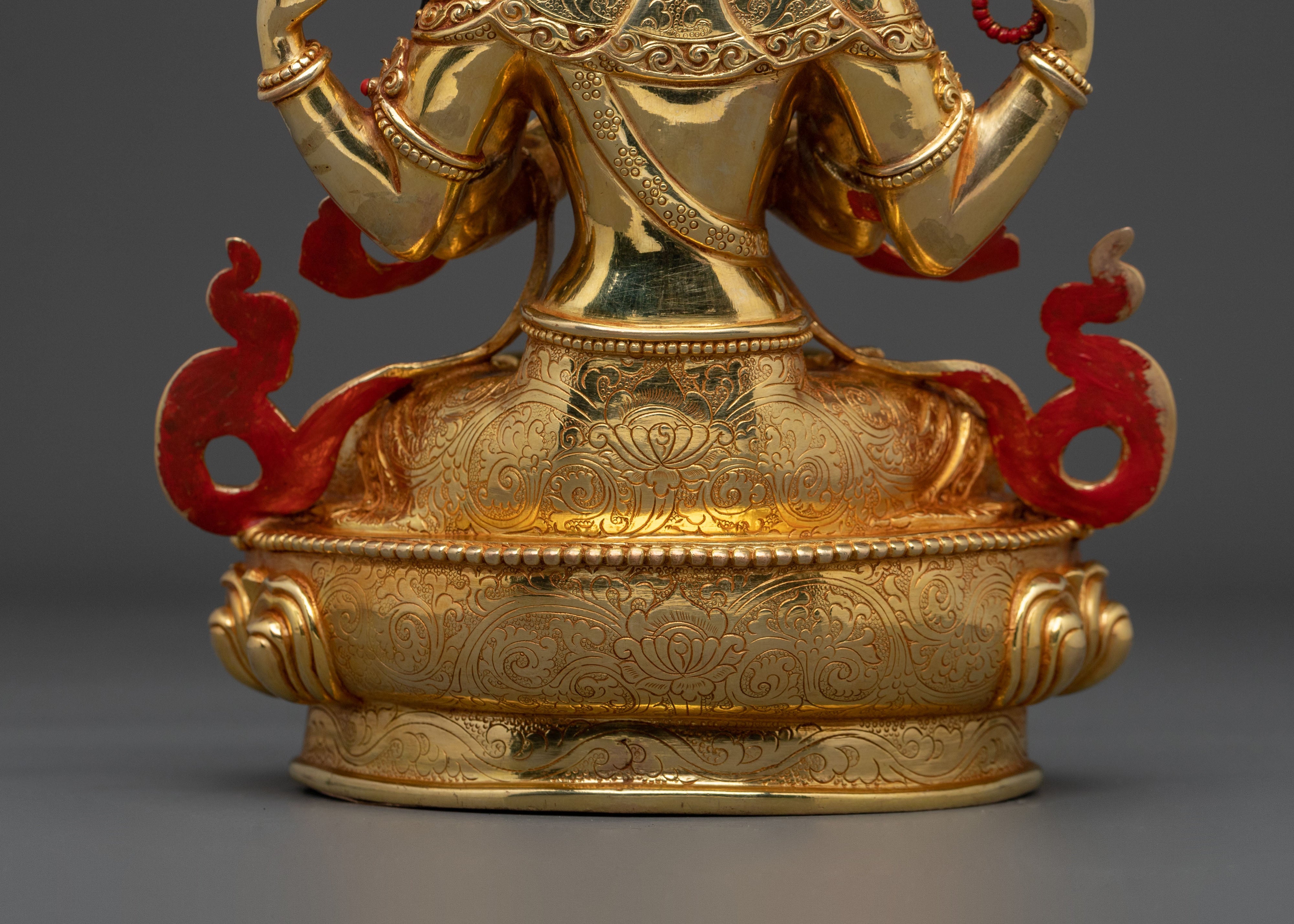 Four Armed Chenrezig Divine Sculpture | Made in Nepal