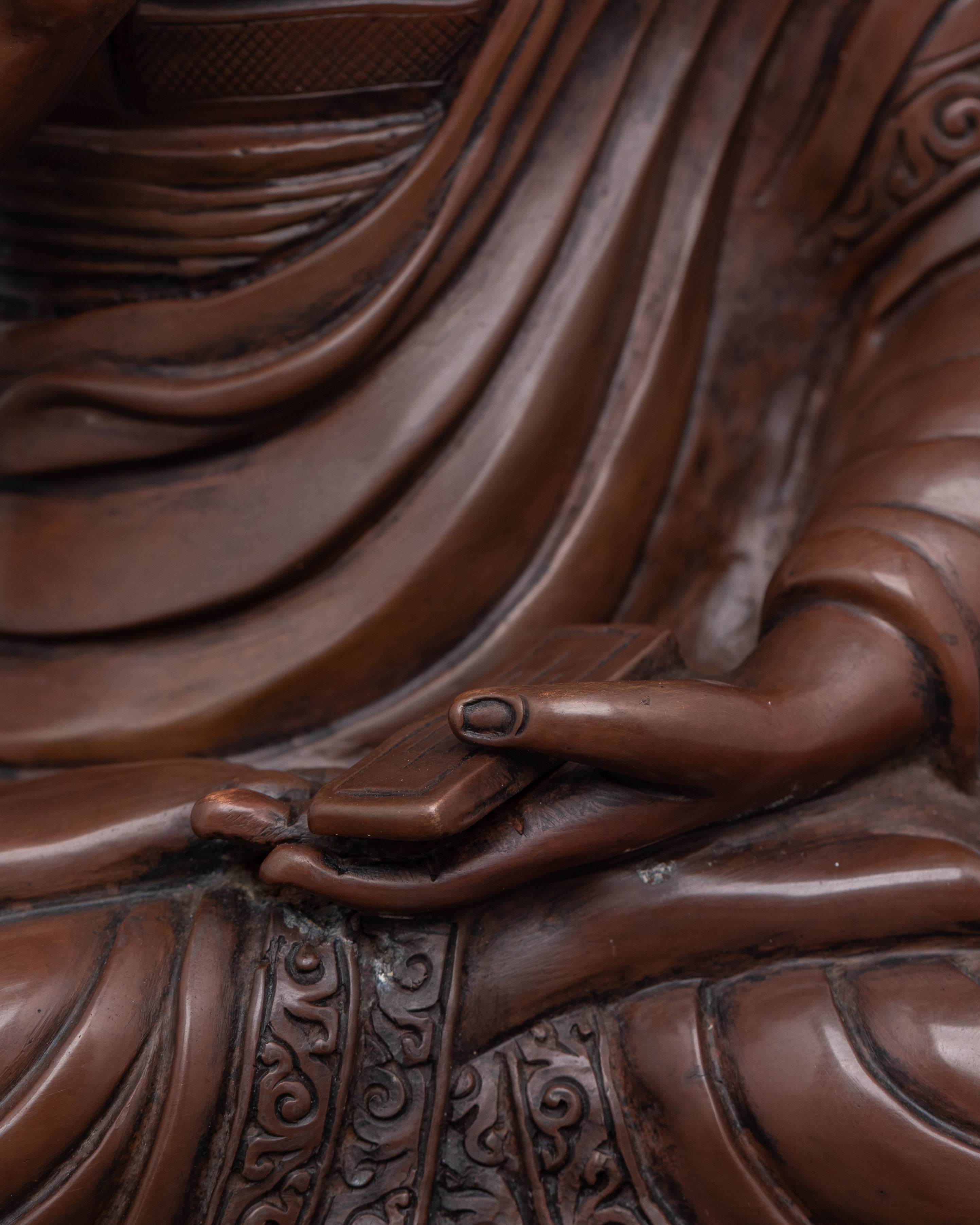 12th Karmapa Spiritual Icon | Oxidized Copper Statue