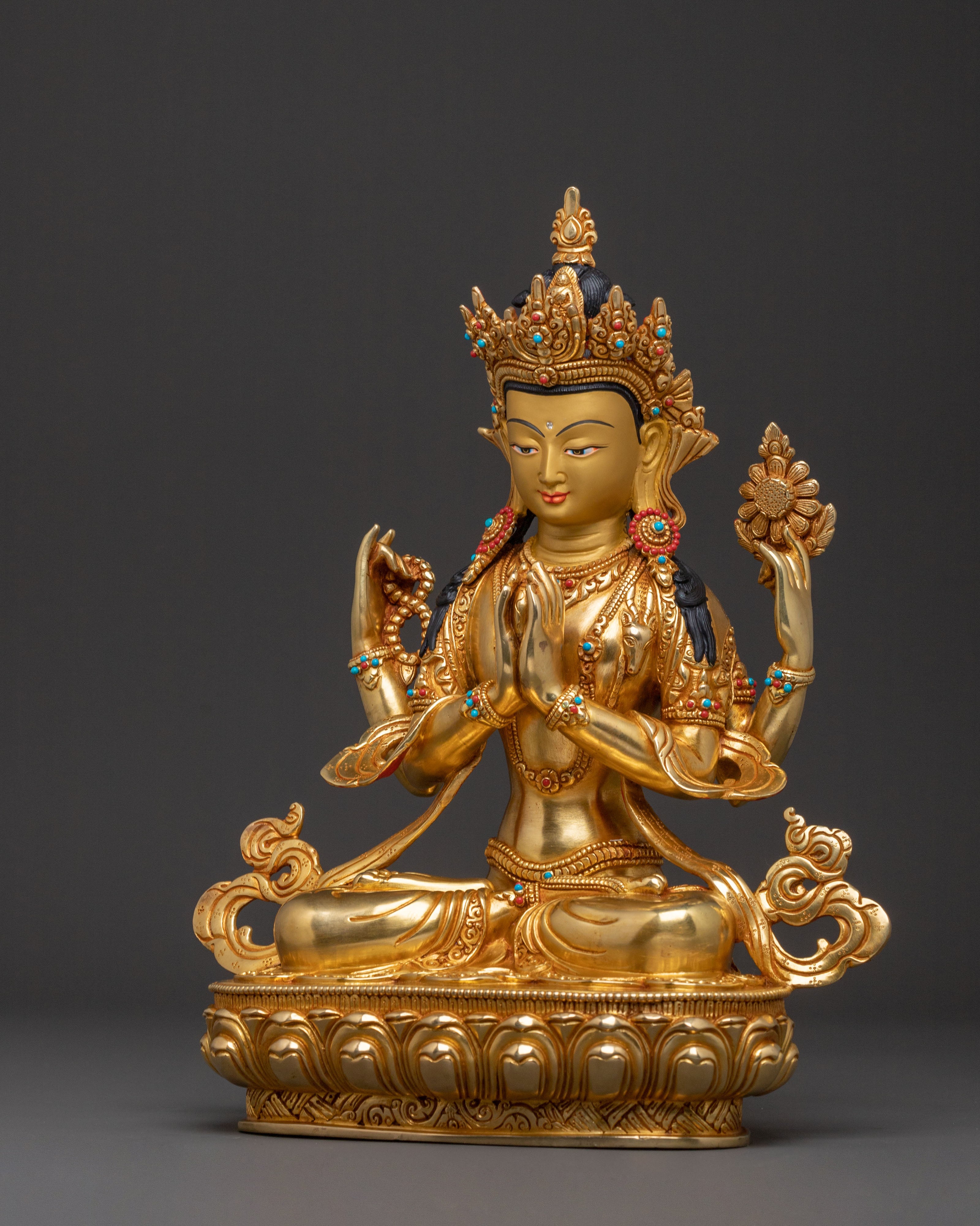 Bodhisattva Chenrezig Statue | Himalayan Serenity