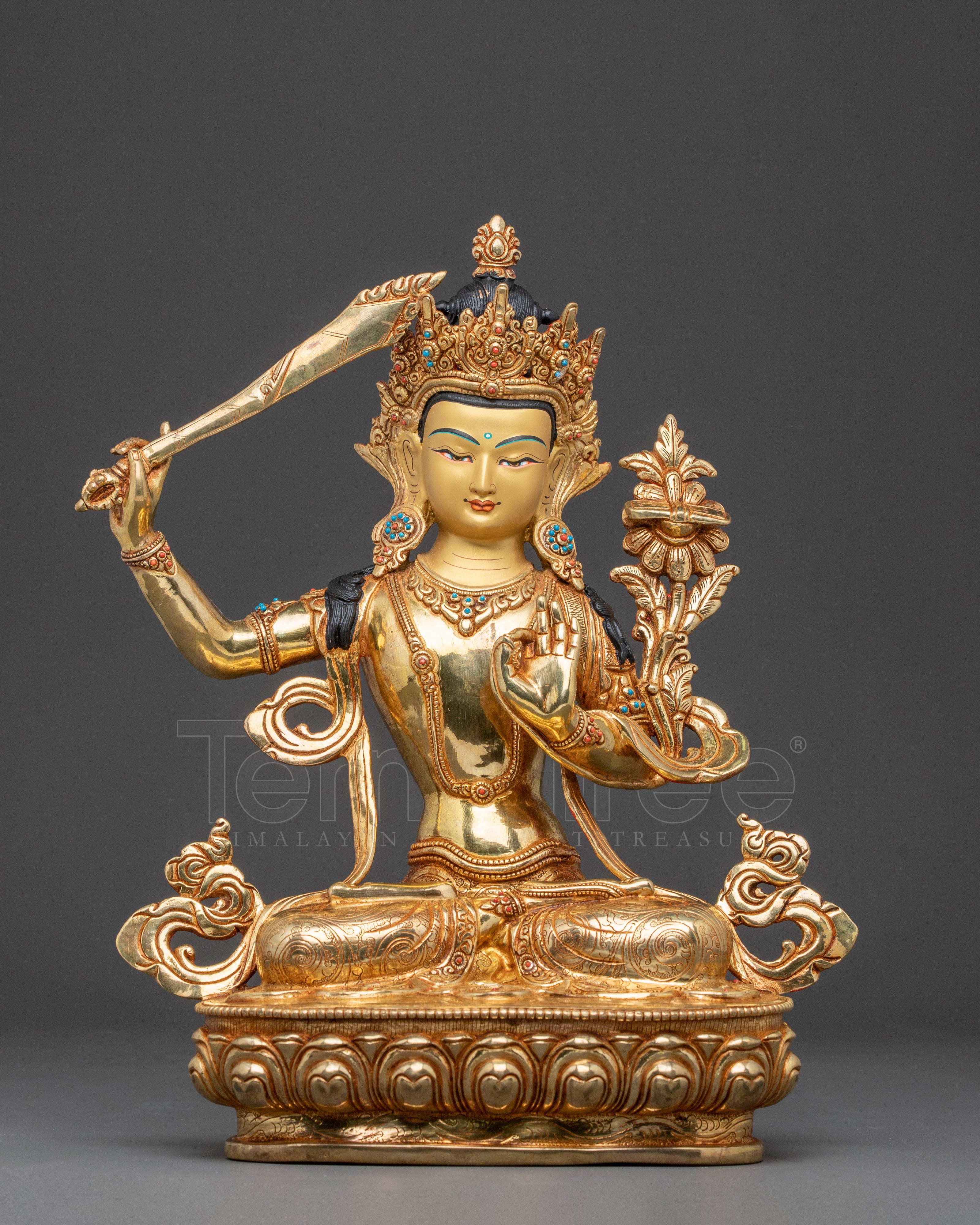Bodhisattva Manjushri Handcrafted Statue
