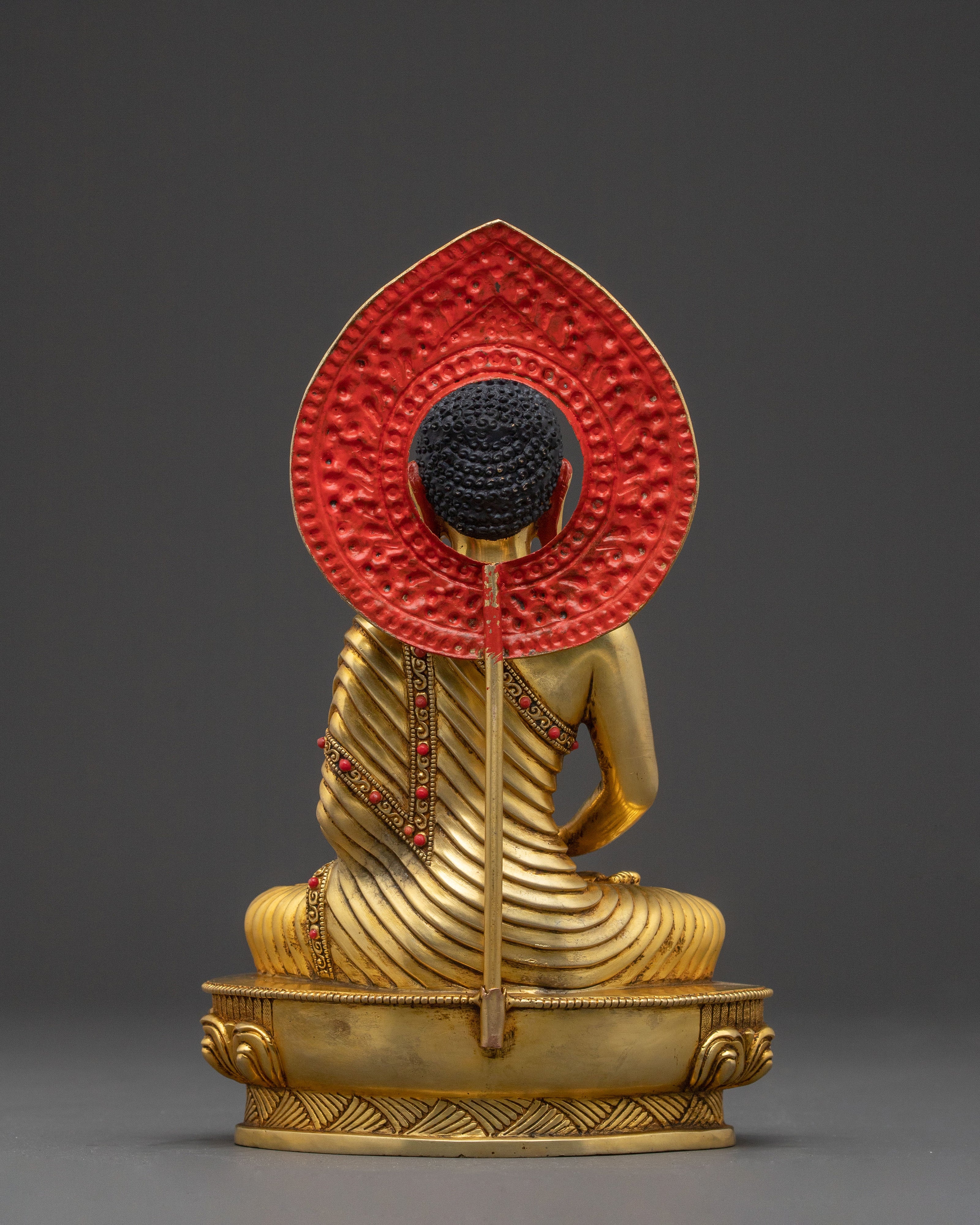 A 24K Gold Gilded Statue of Three Buddha Set: Sacred Harmony