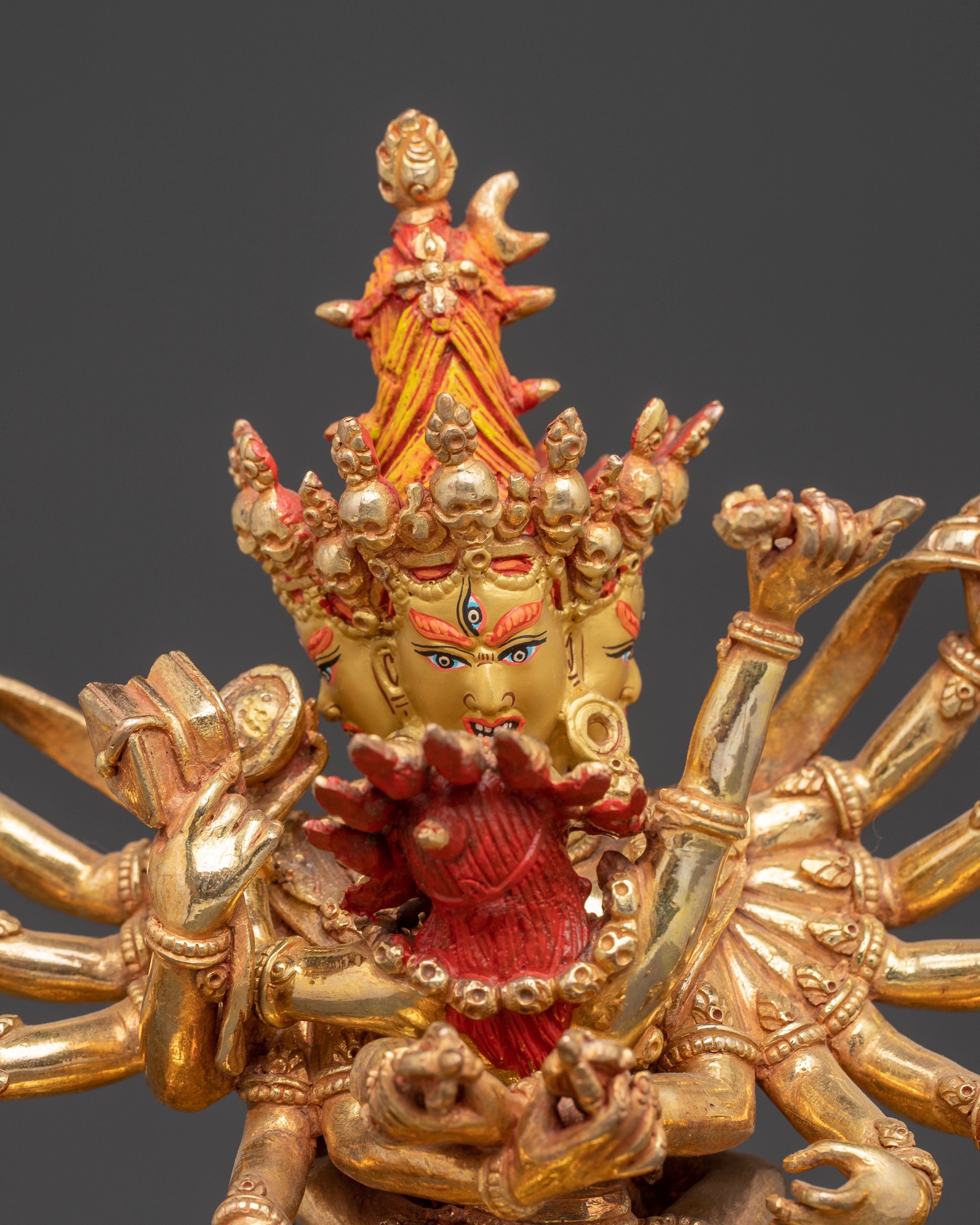 Chakrasambhara Tantric Deity Sculpture | Ritual Practice and Sacred Altar