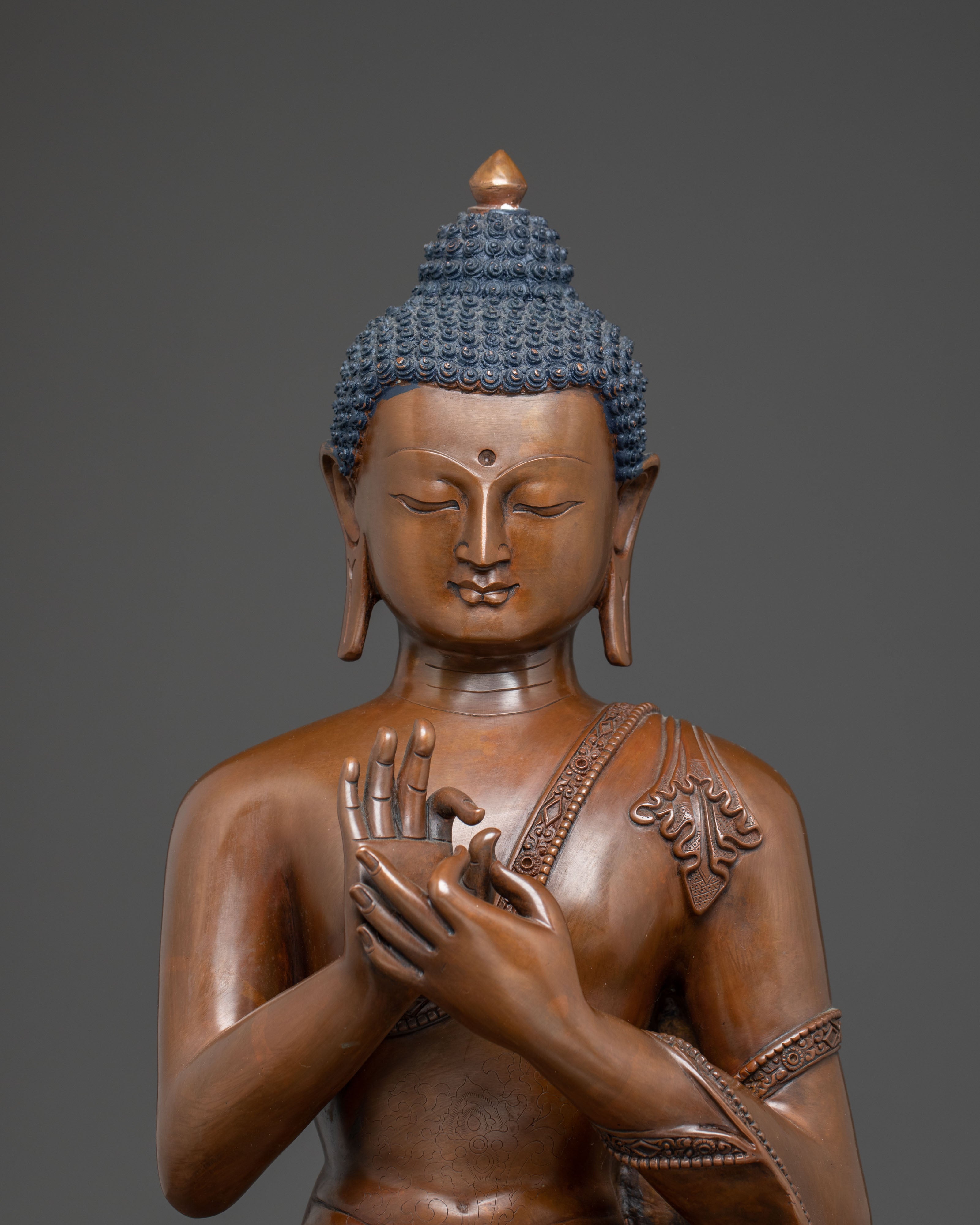 Handcrafted Vairocana Sculpture: The Cosmic Buddha | Meditation Altar