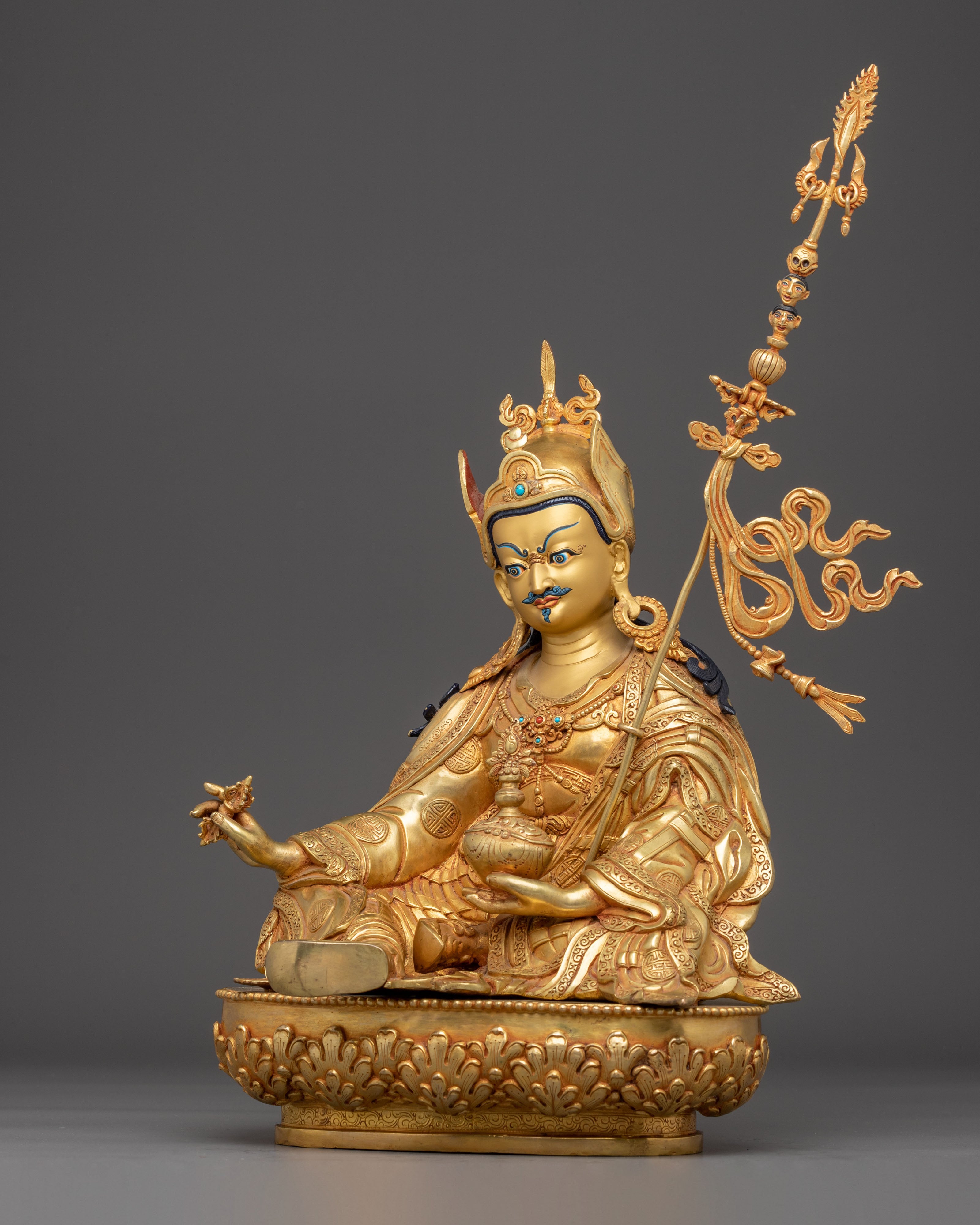 Handcrafted Spiritual Statue of Guru Rinpoche | Lotus-Born Master