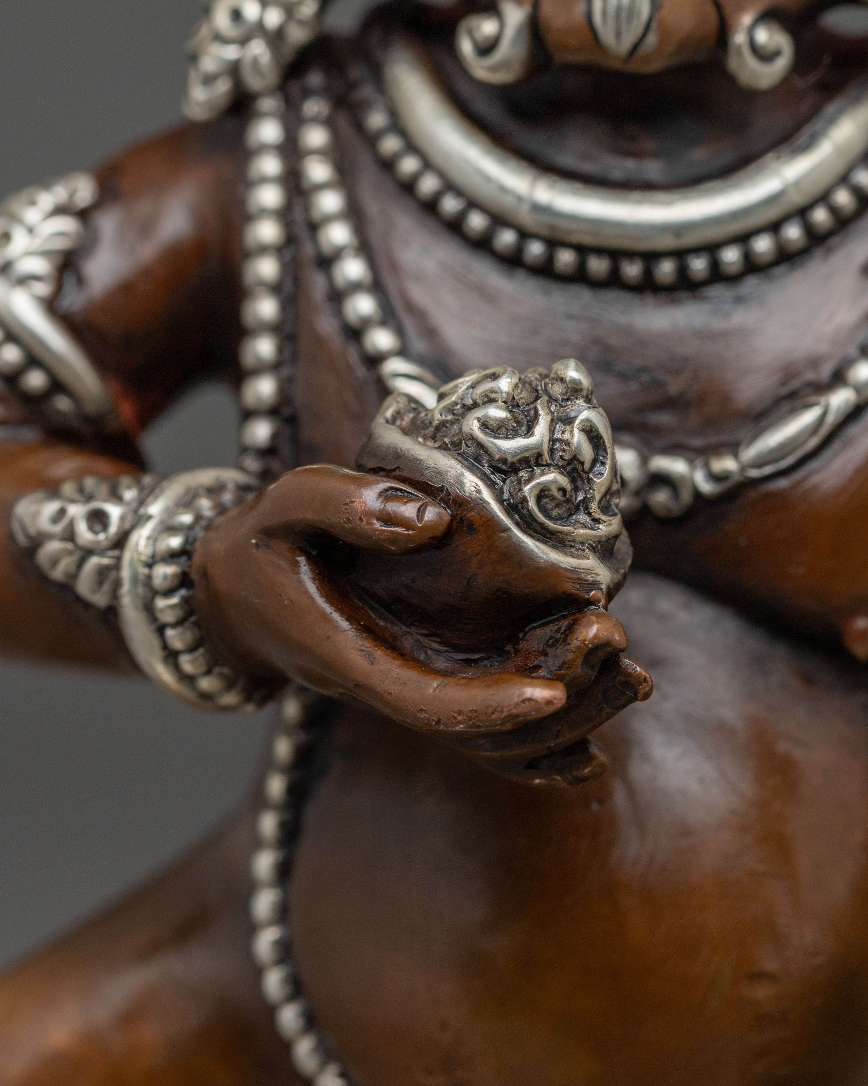 Handcrafted Wealth Icon Black Dzambhala Statue | Guardian of Fortune