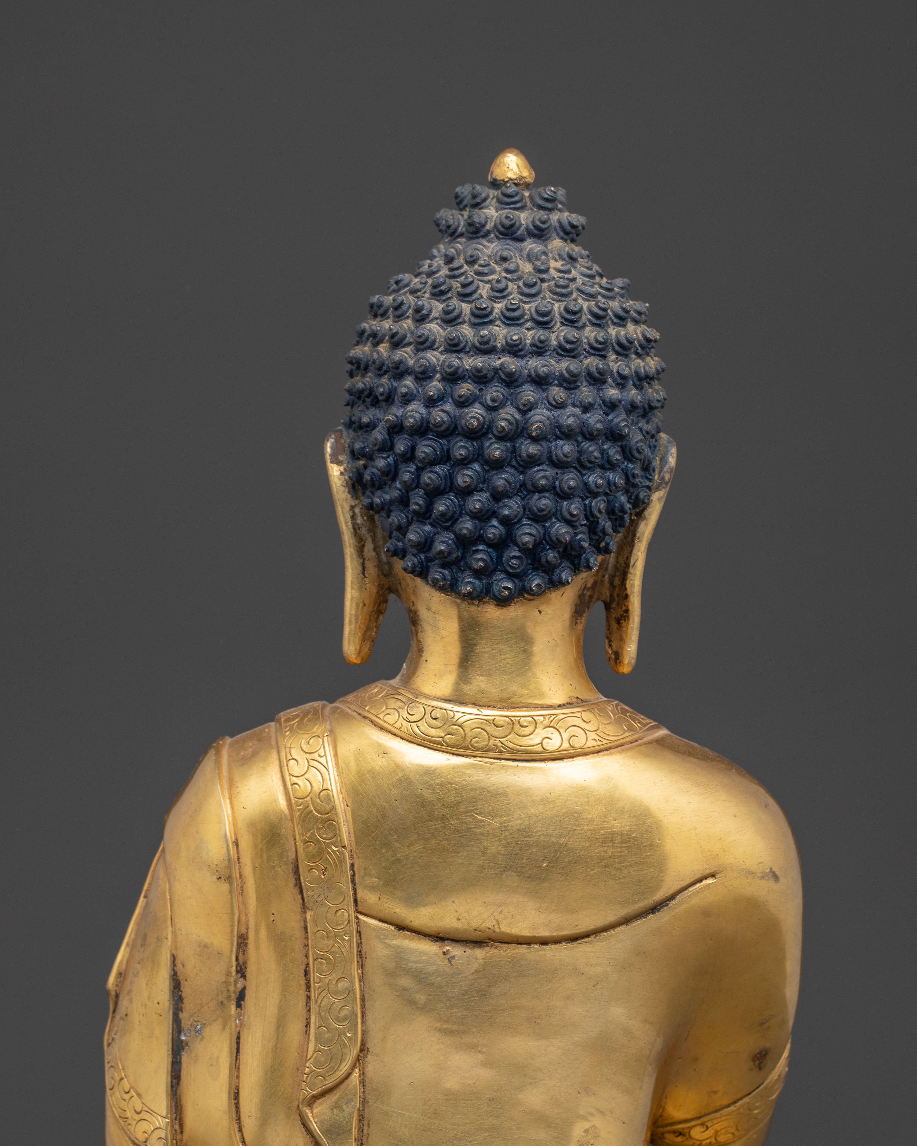 Himalayan Handmade Statue of Historical Buddha Shakyamuni Buddha