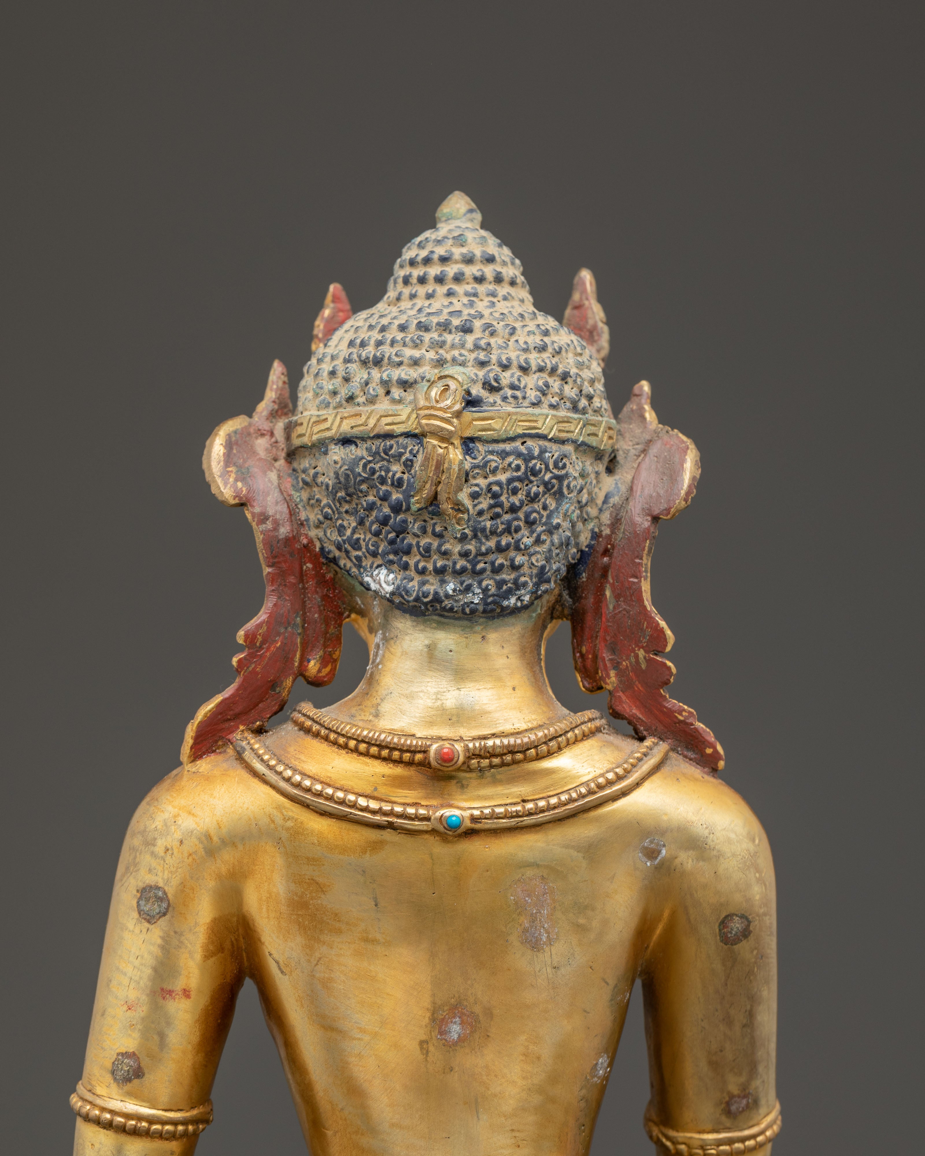 Gold Gilded Copper Shakyamuni Buddha Art | Perfect for Meditation