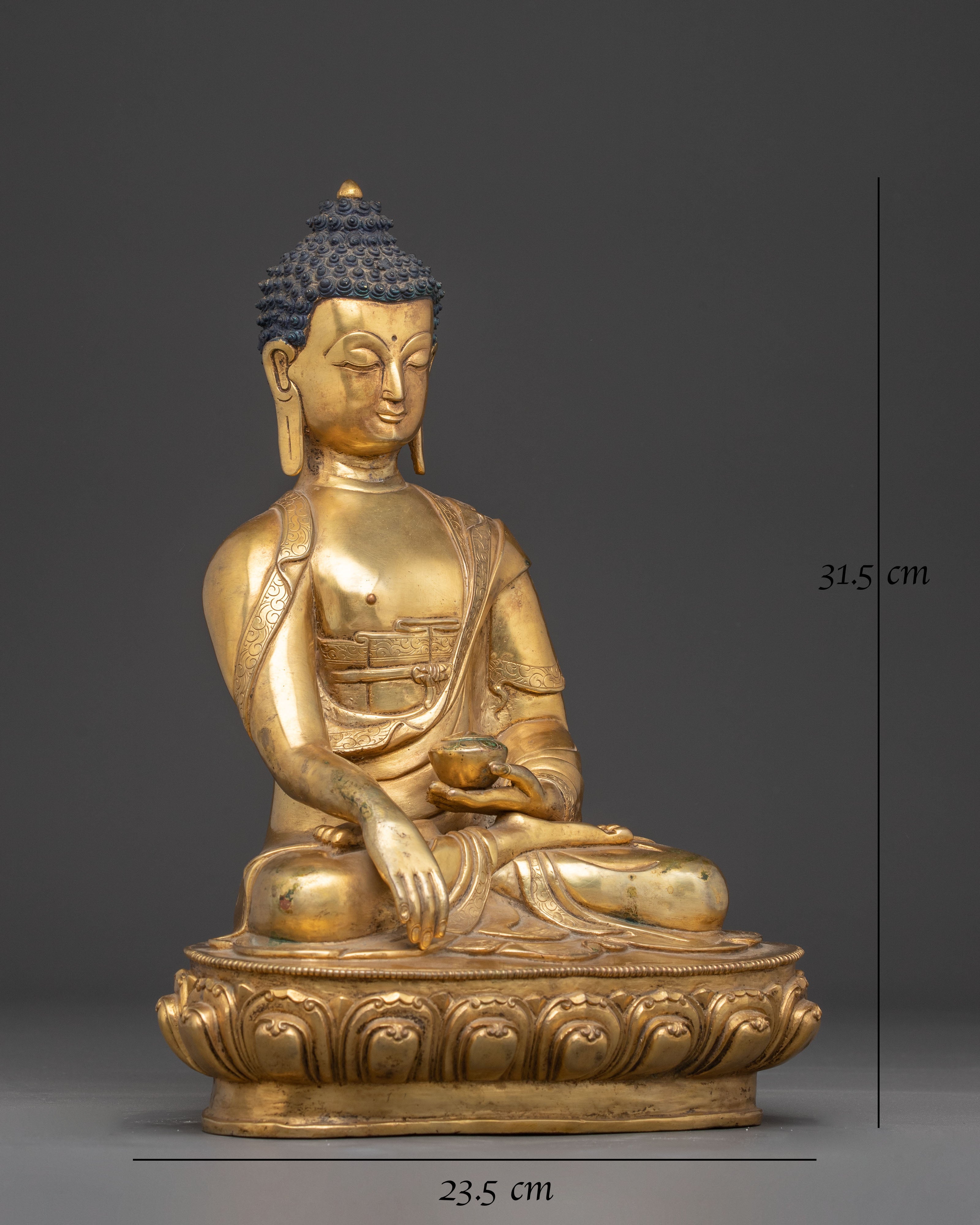 Himalayan Handmade Statue of Historical Buddha Shakyamuni Buddha