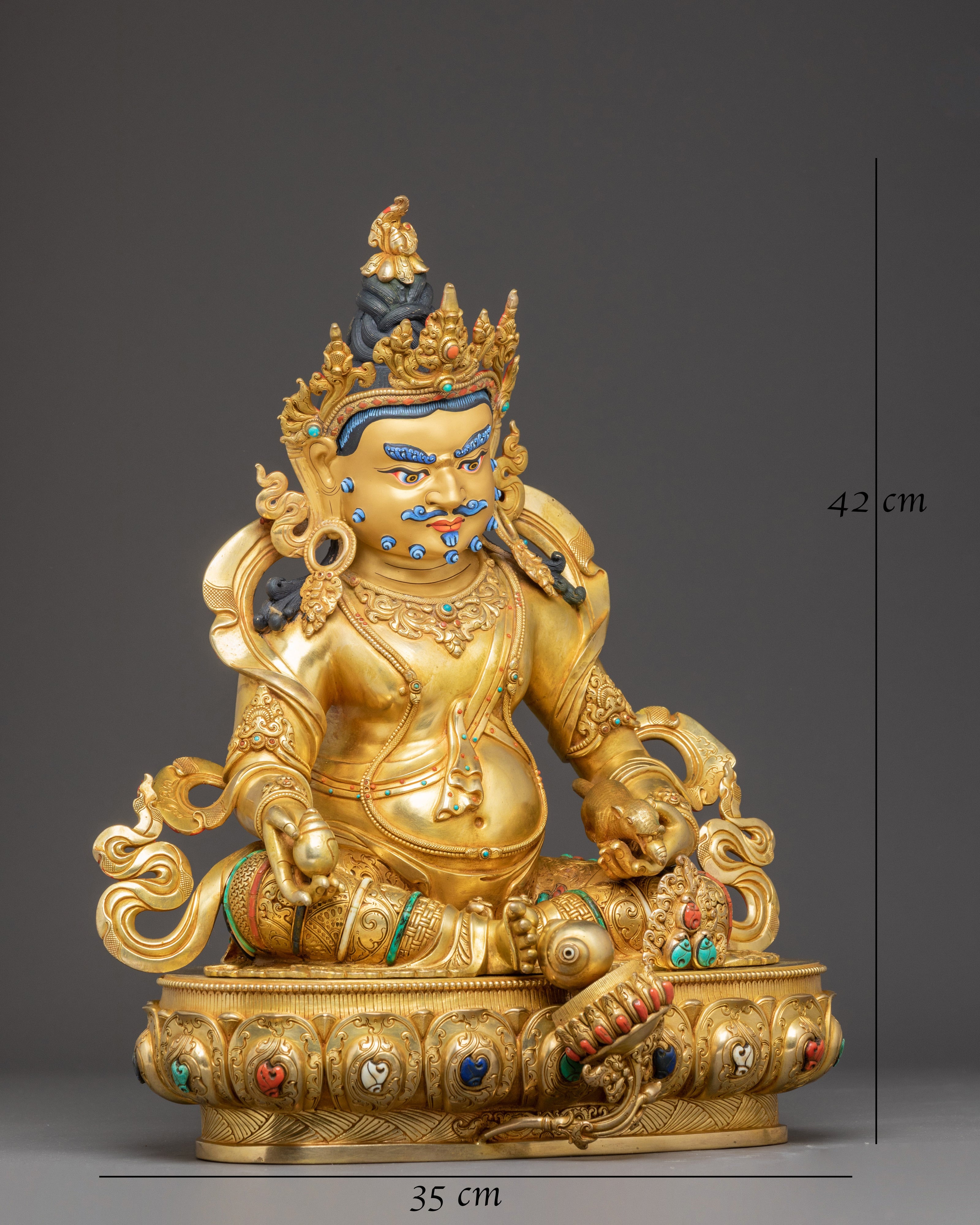 Handmade Statue of Abundance Icon Lord Dzambhala