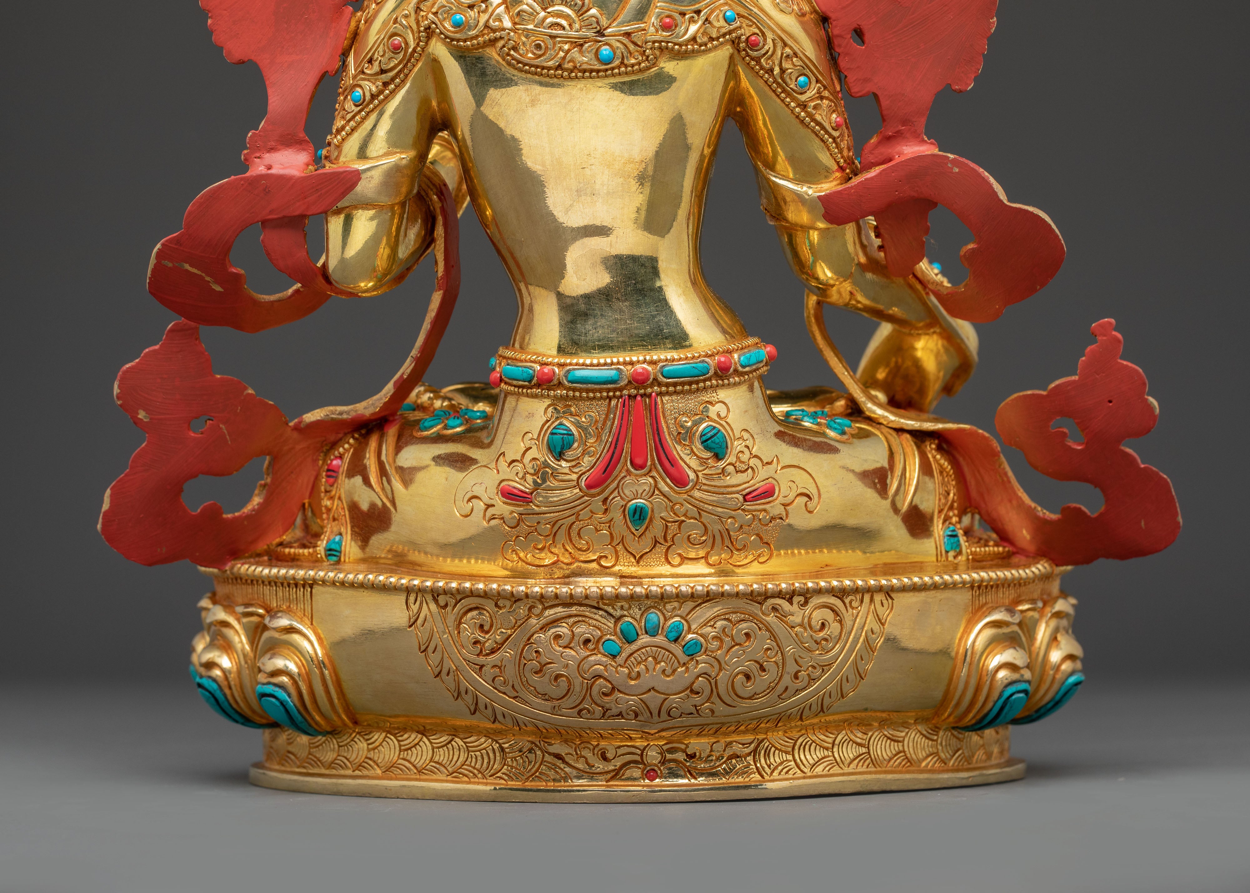 Himalayan White Tara Handmade Statue: Healing Goddess | Traditional Tibetan Art