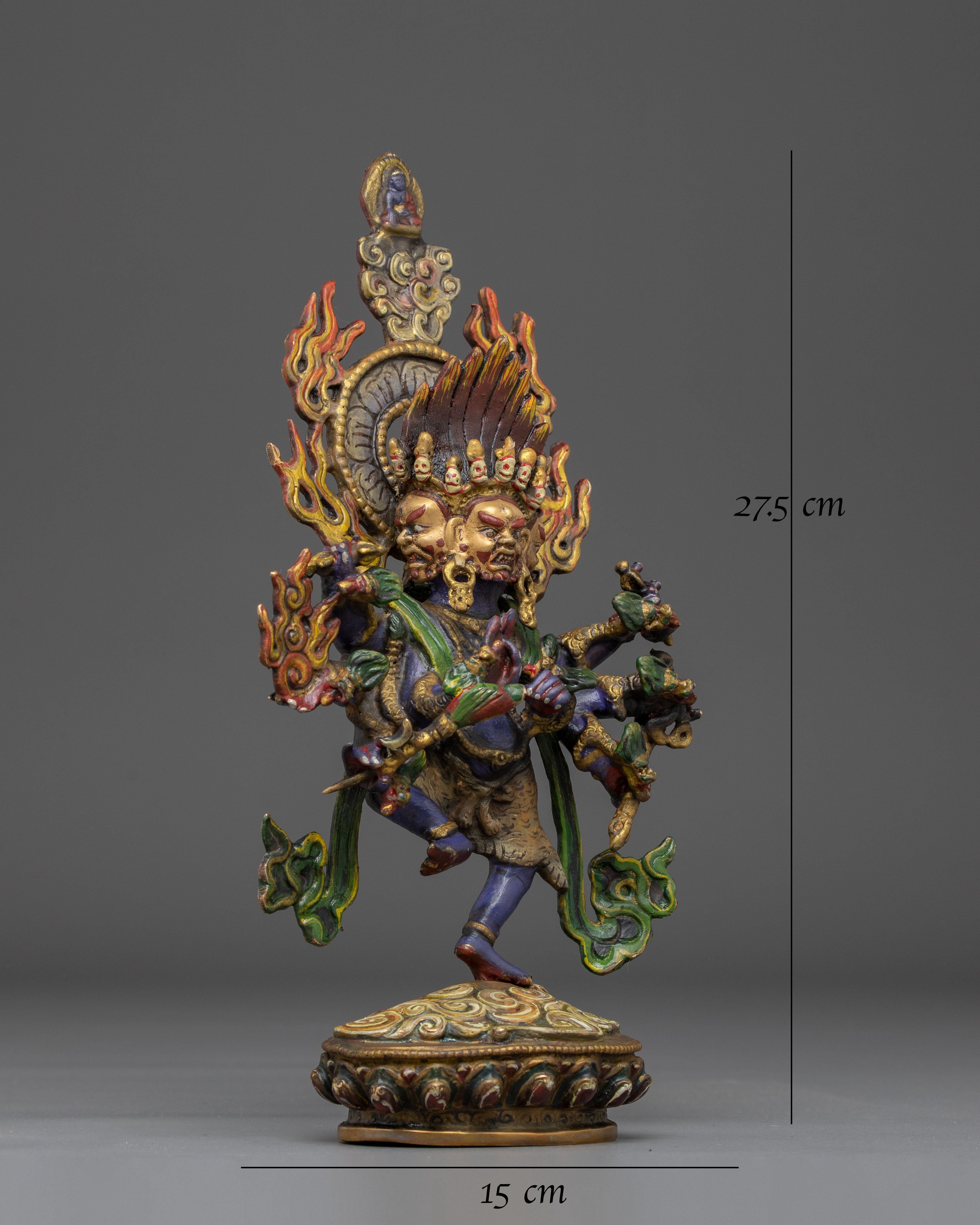 Dharma Protector Deity Uchusma Statue | Wrathful Guardian