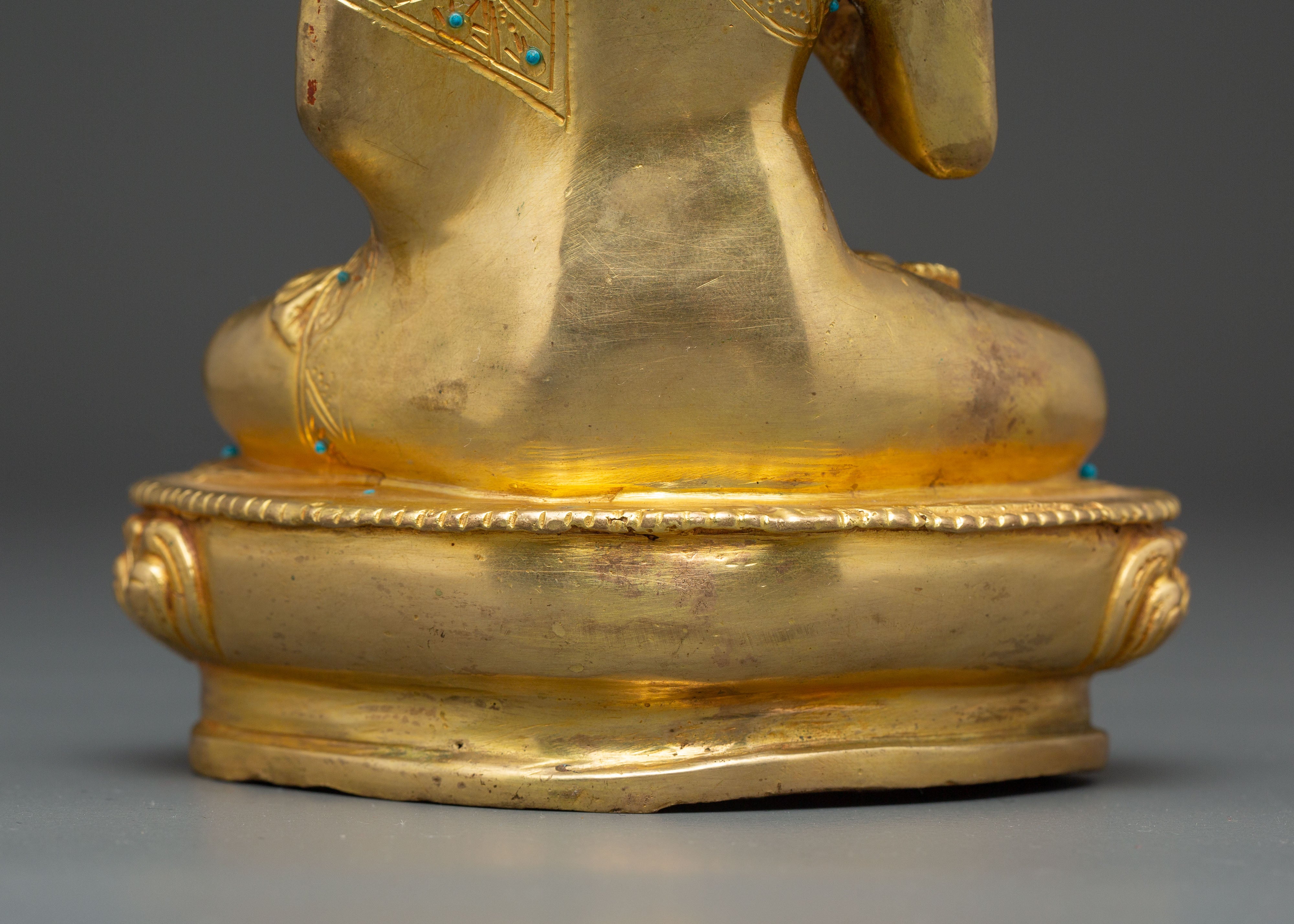 Buddhist Spiritual Amoghasiddhi Sculpture | Tibetan Deity of Fearlessness