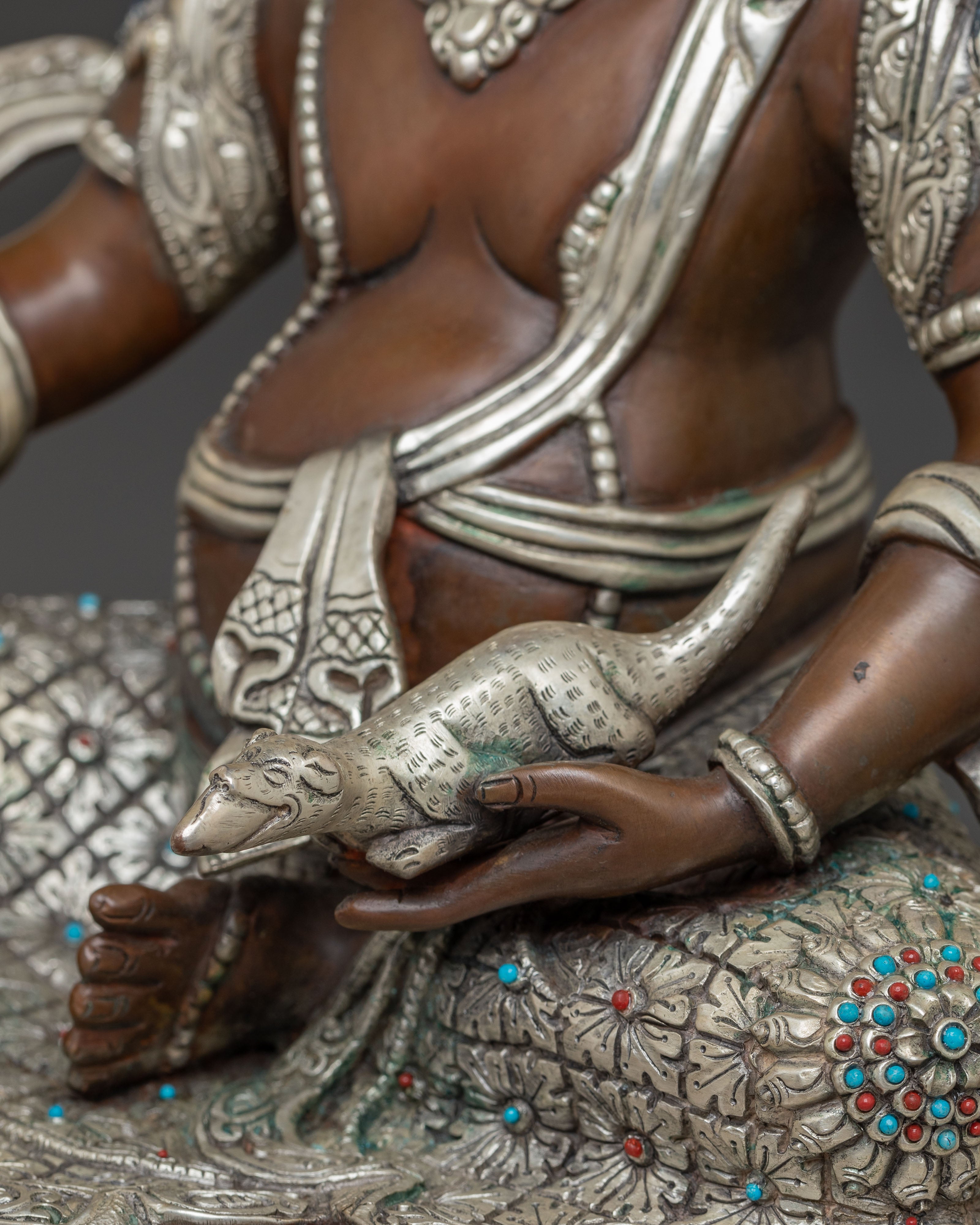 Handcrafted Dzambhala Art: Buddhist Deity of Wealth | Prosperity Icon