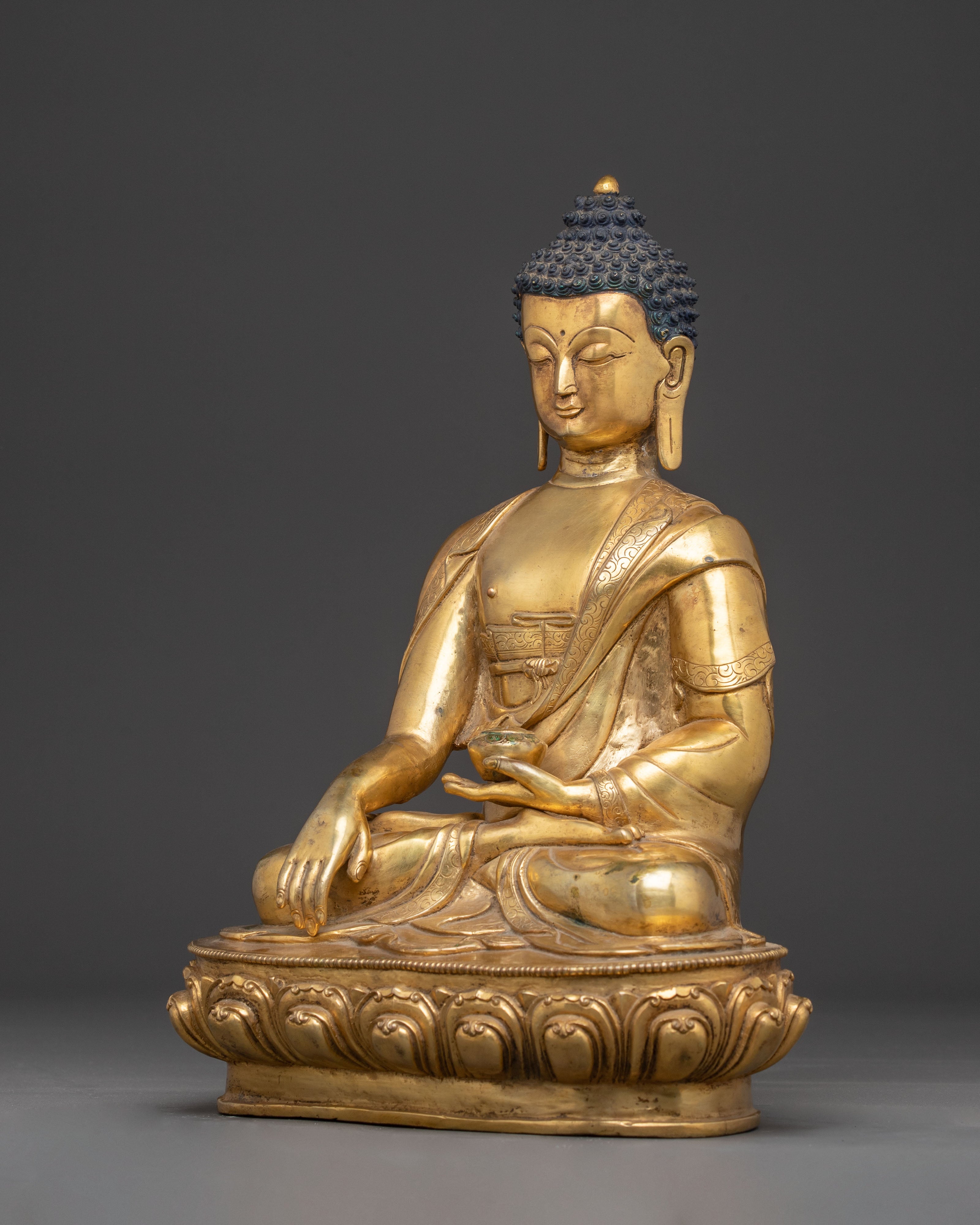 Himalayan Handmade Statue of Historical Buddha Shakyamuni Buddha