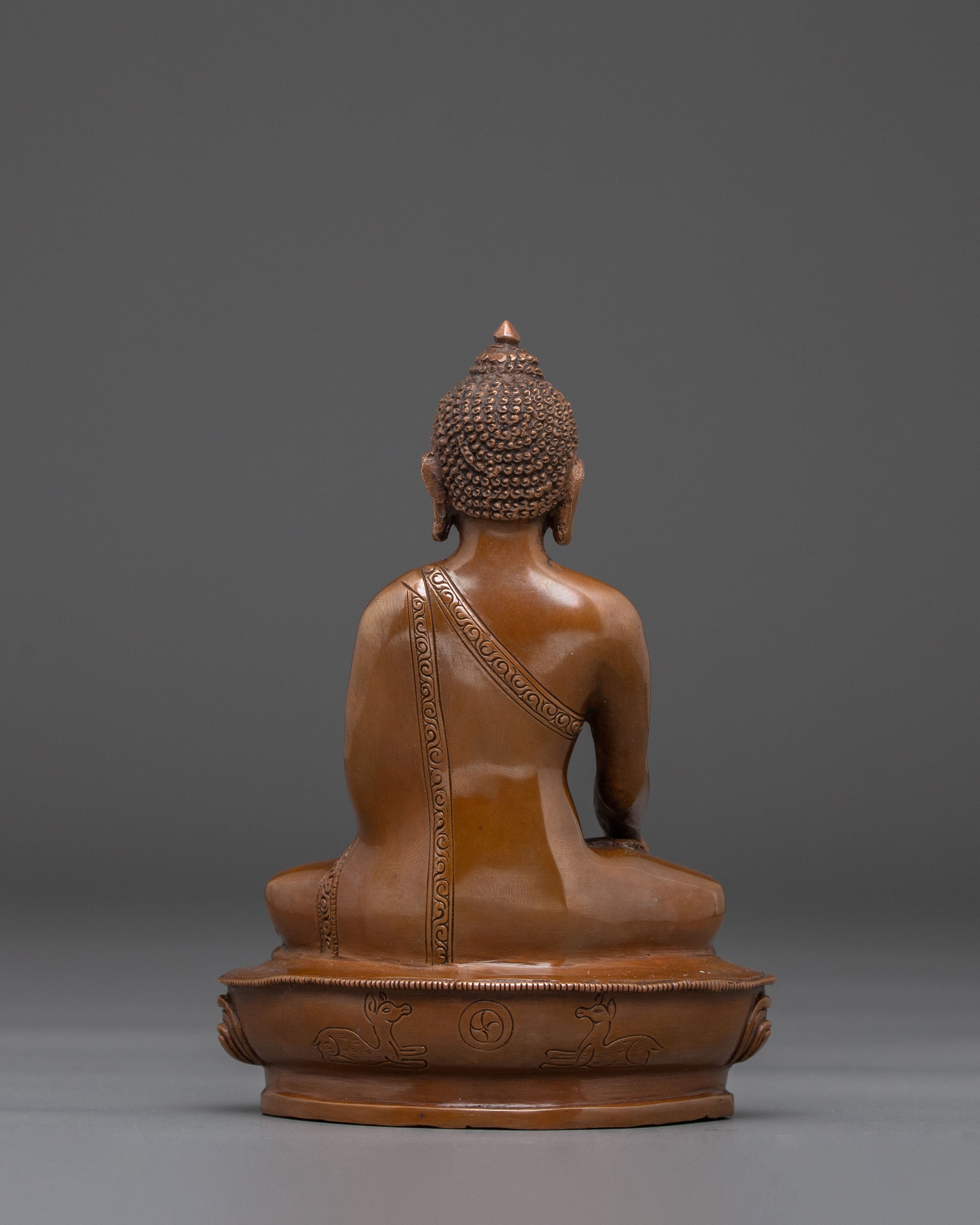 Handcrafted Copper Statue of Buddha Shakyamuni