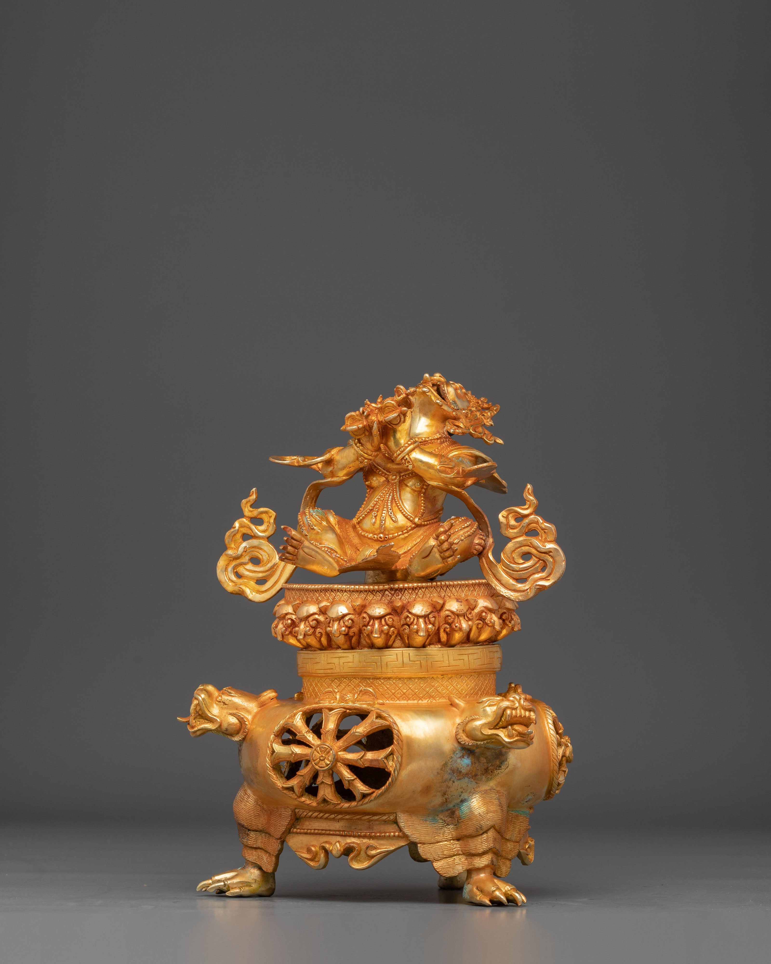 Handmade Golden Vajradhaka Art for Shrine Decor