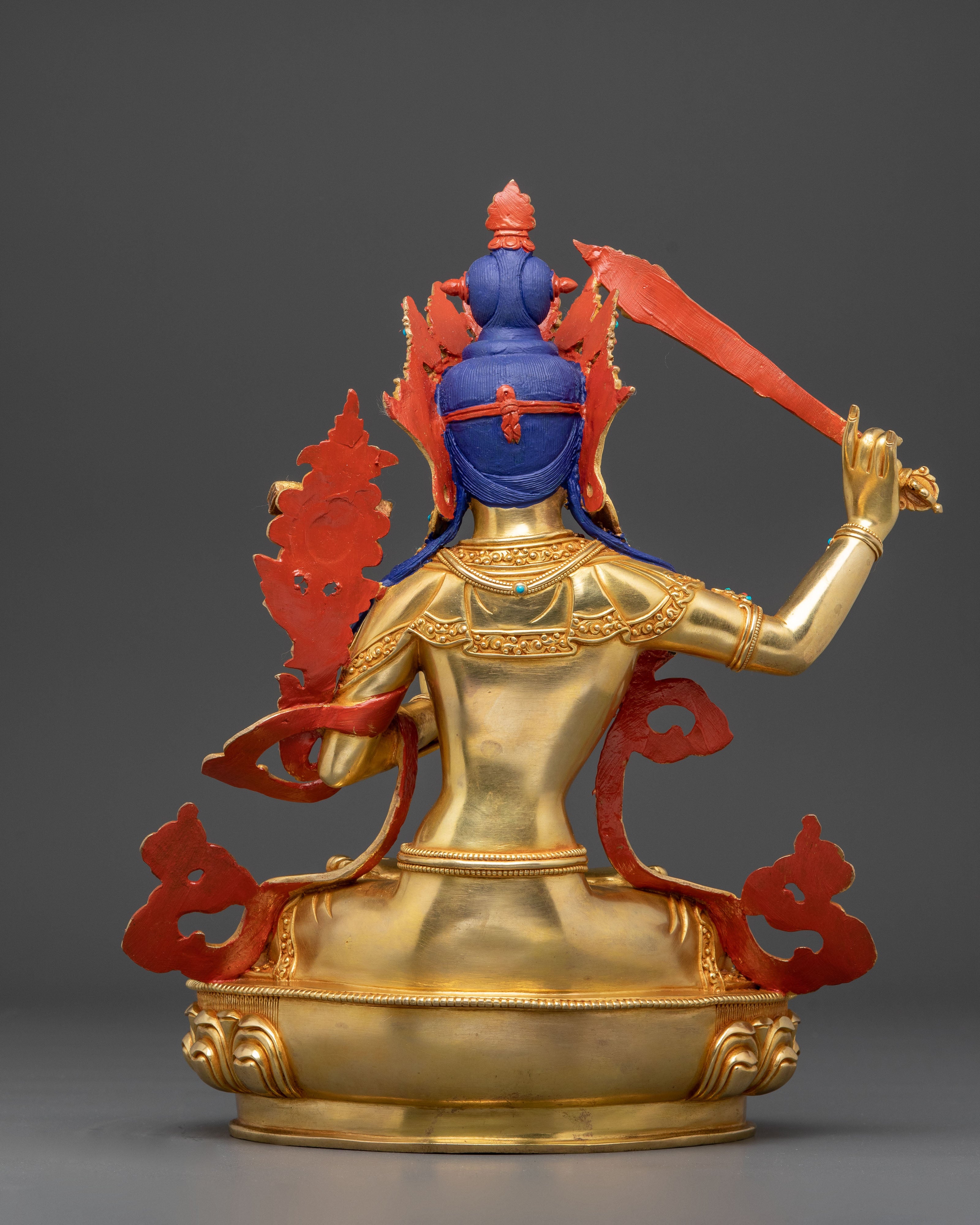 Handmade Figurine of Manjushri | Wisdom Bodhisattva Sculpture