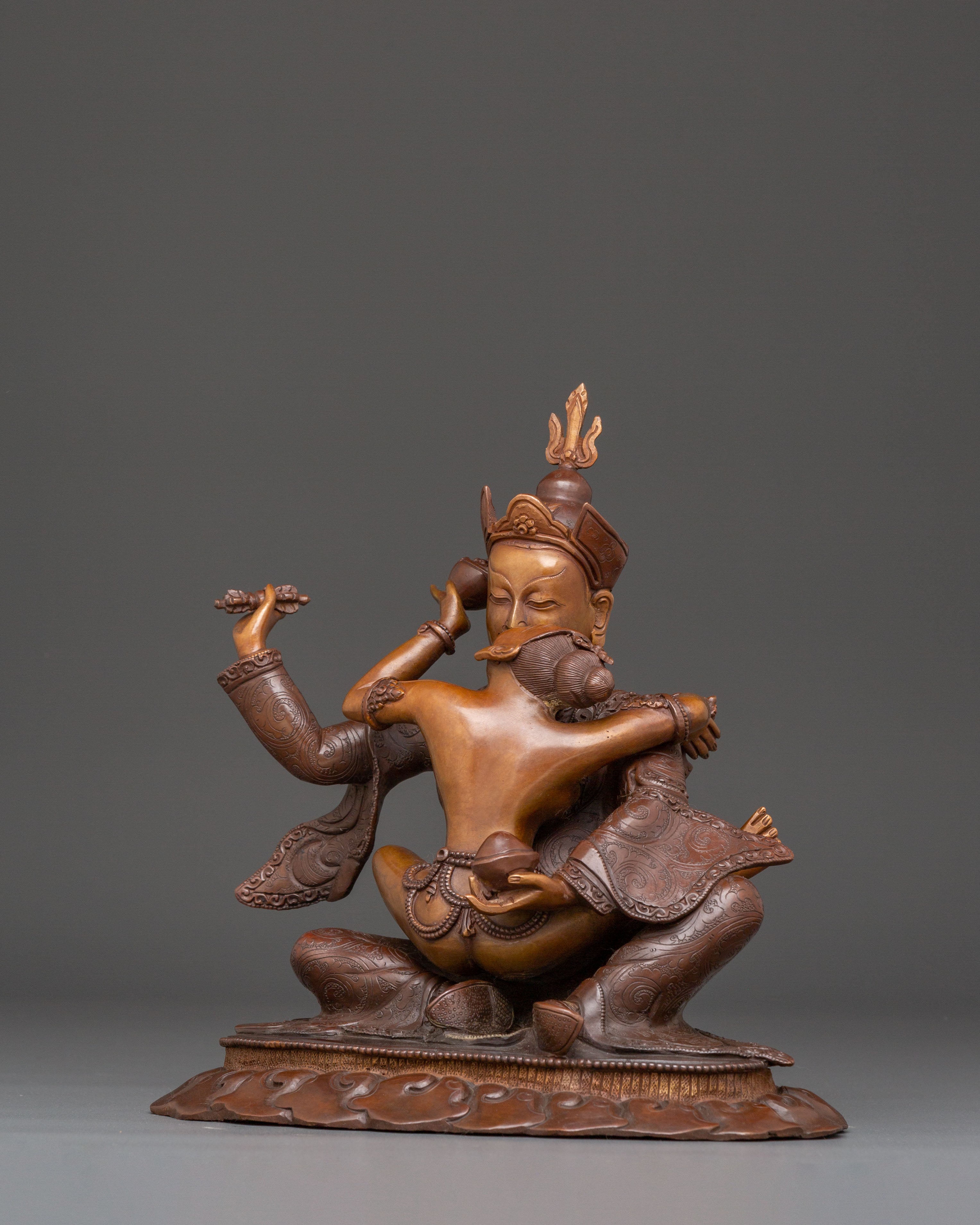 Himalayan Copper Sculpture of Vajra Master Padmasambhava | Lotus-Born Guru