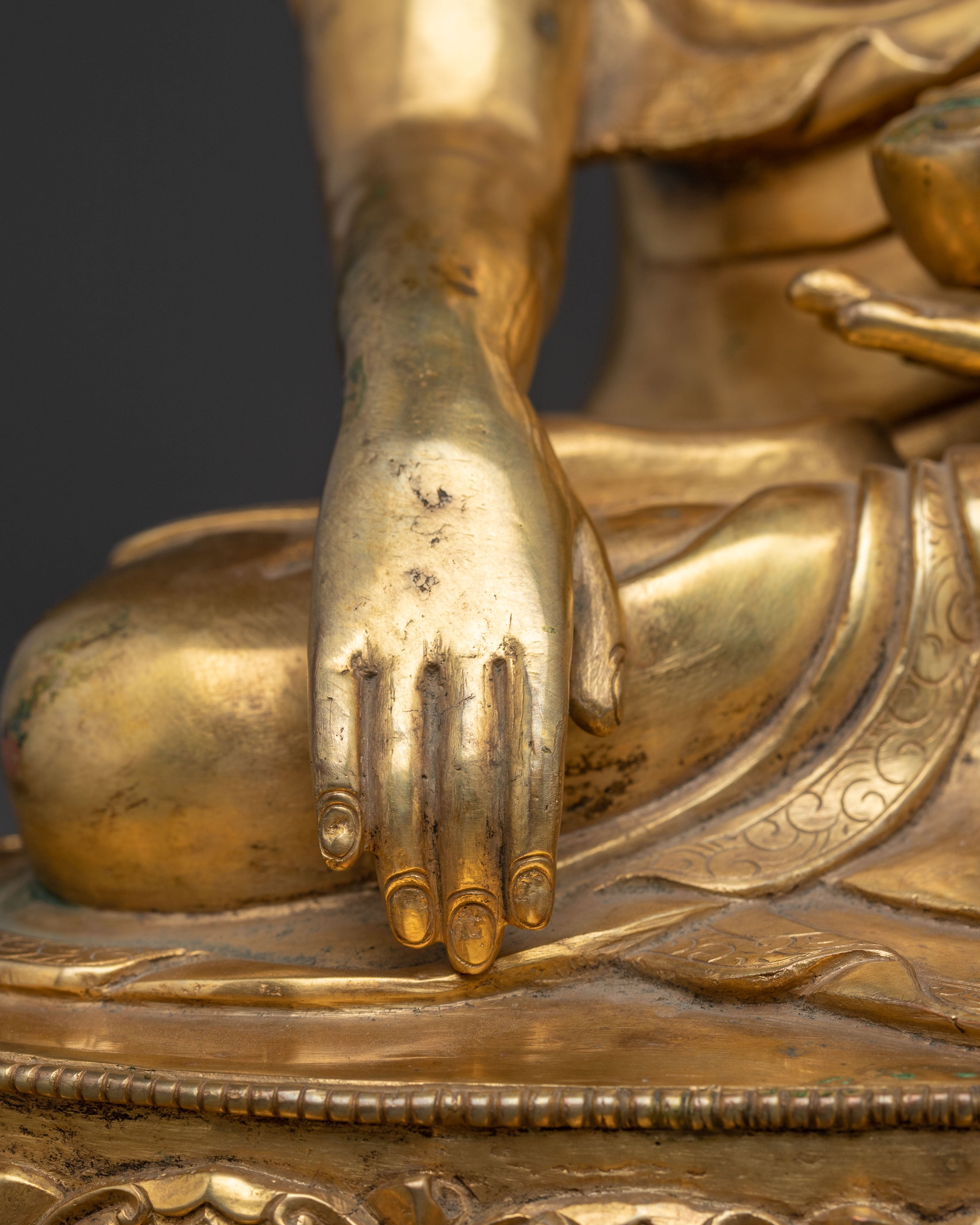 Himalayan Handmade Statue of Historical Buddha Shakyamuni Buddha