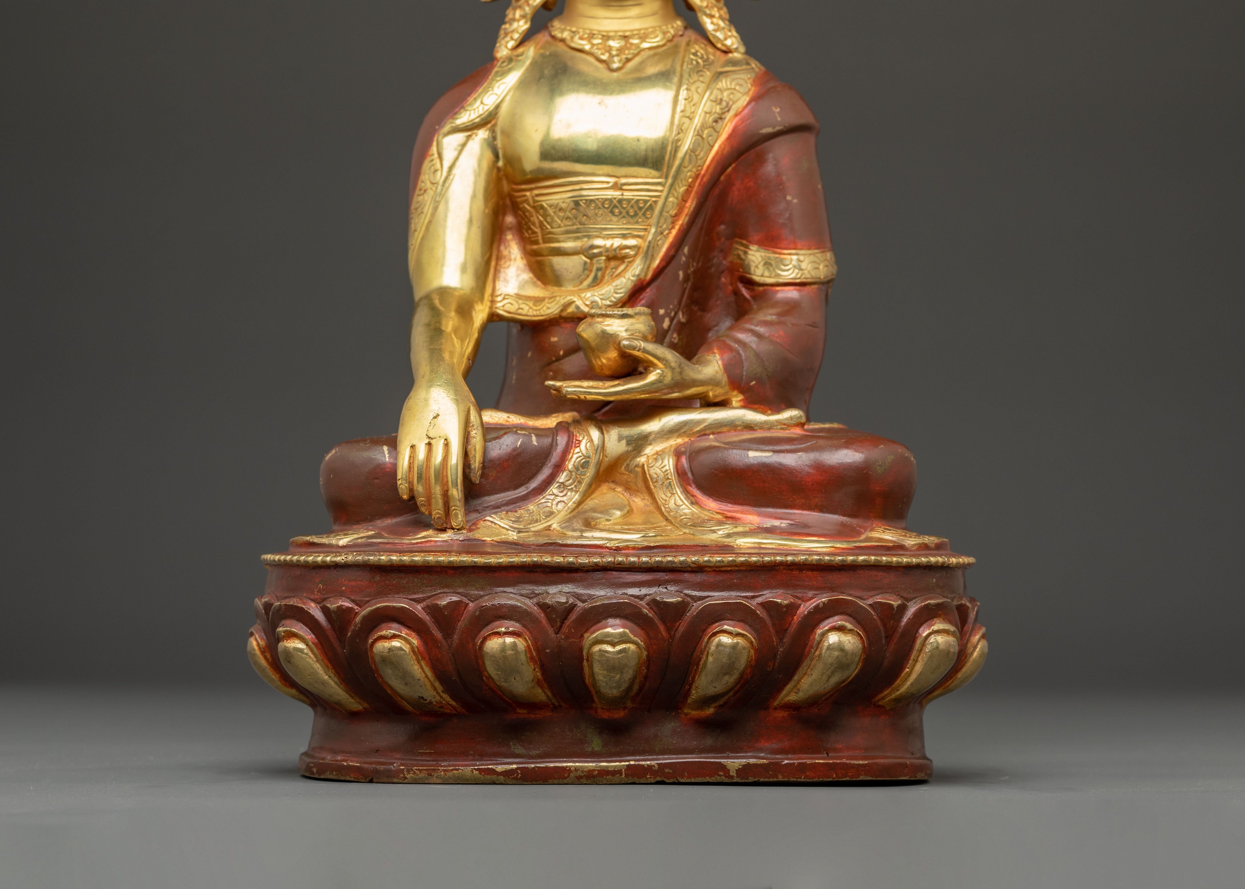 Handmade Statue of Crowned Shakyamuni Buddha | Historical Buddha