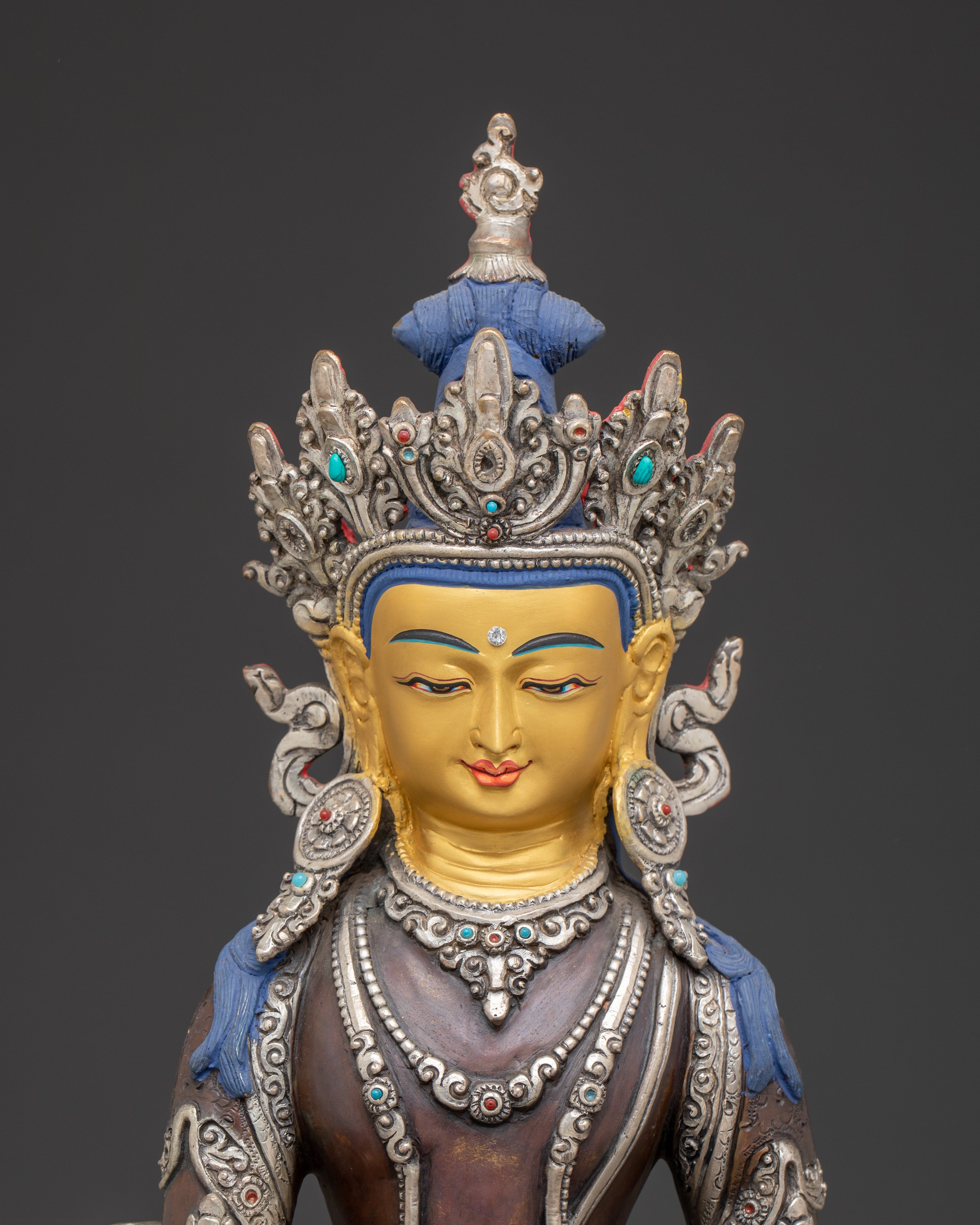 Handmade Vajrayana Deity Mitrupa Statue | The Immovable Buddha