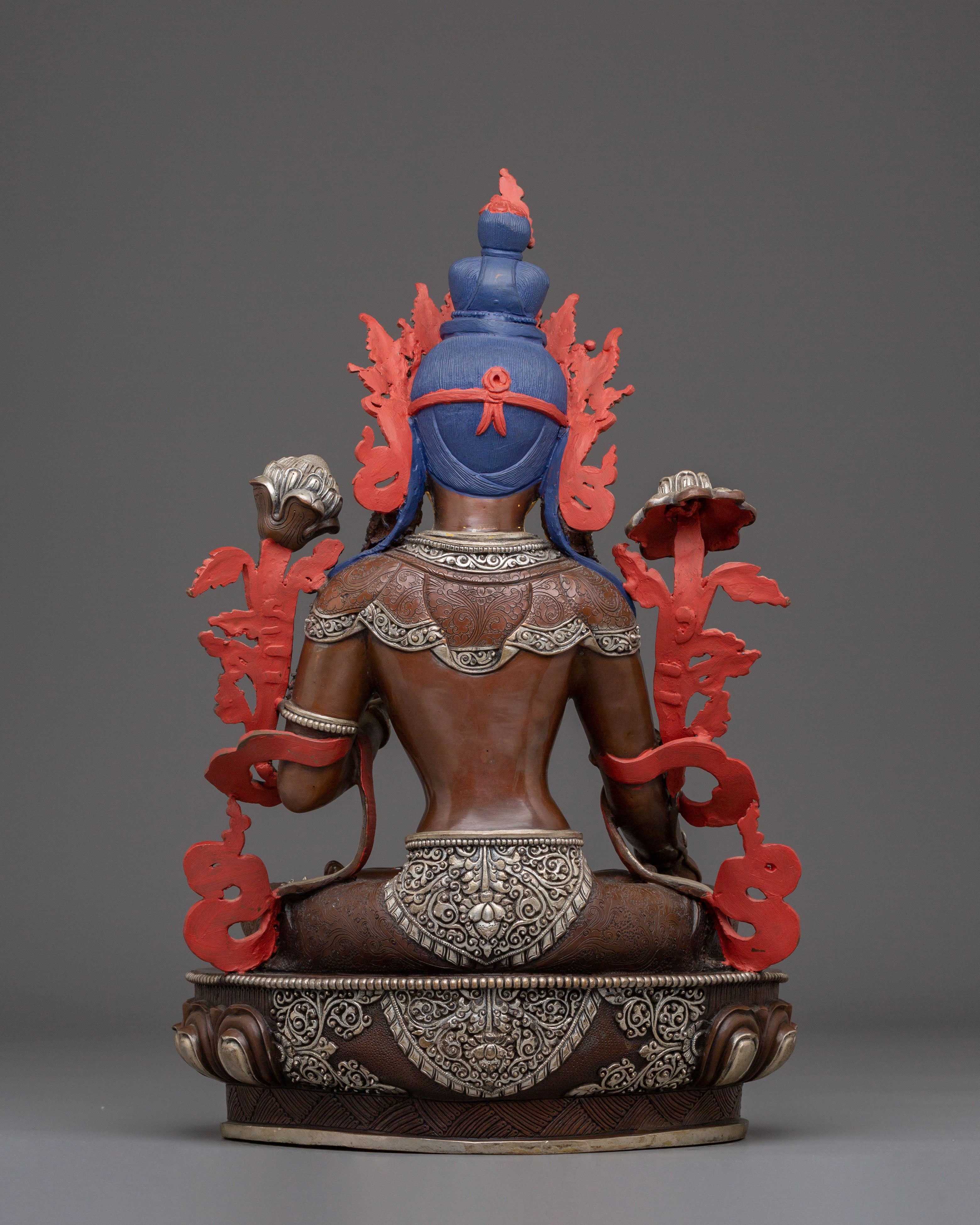 Sacred Goddess White Tara Handmade Statue | Healing and Longevity Deity