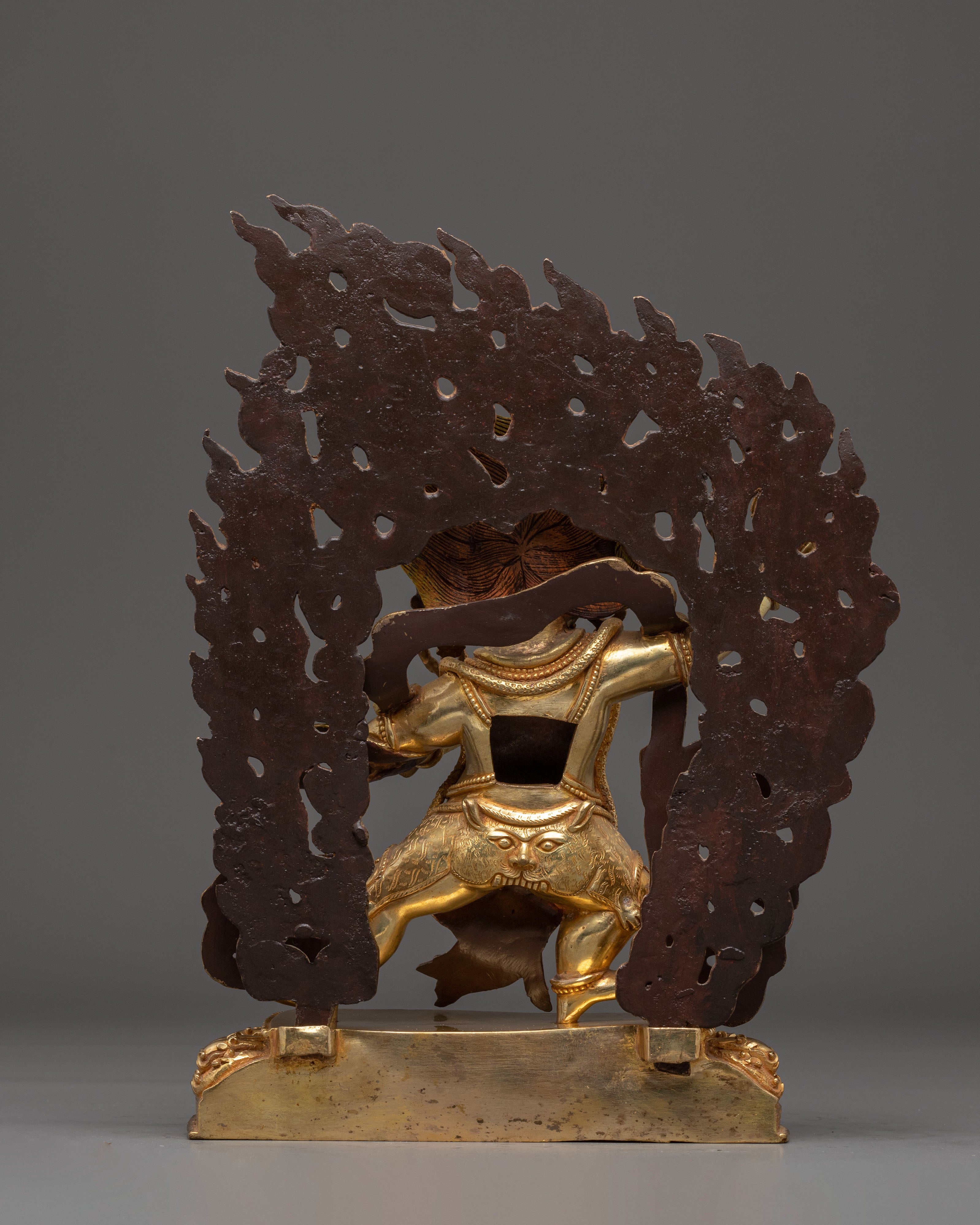 Golden Vajrapani Statue: The Wrathful Bodhisattva