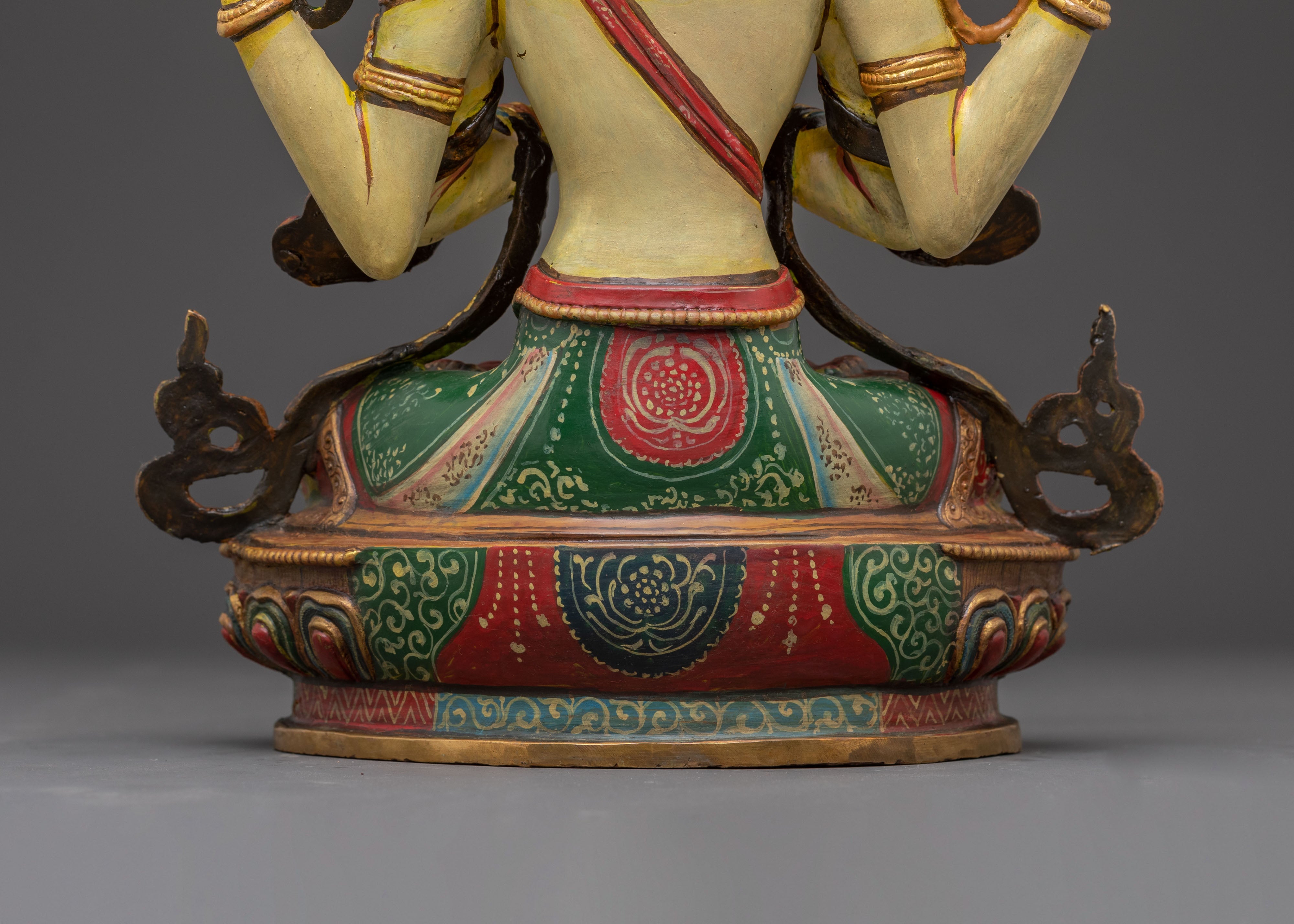 Handmade Himalayan Chenrezig Art Bodhisattva of Wisdom