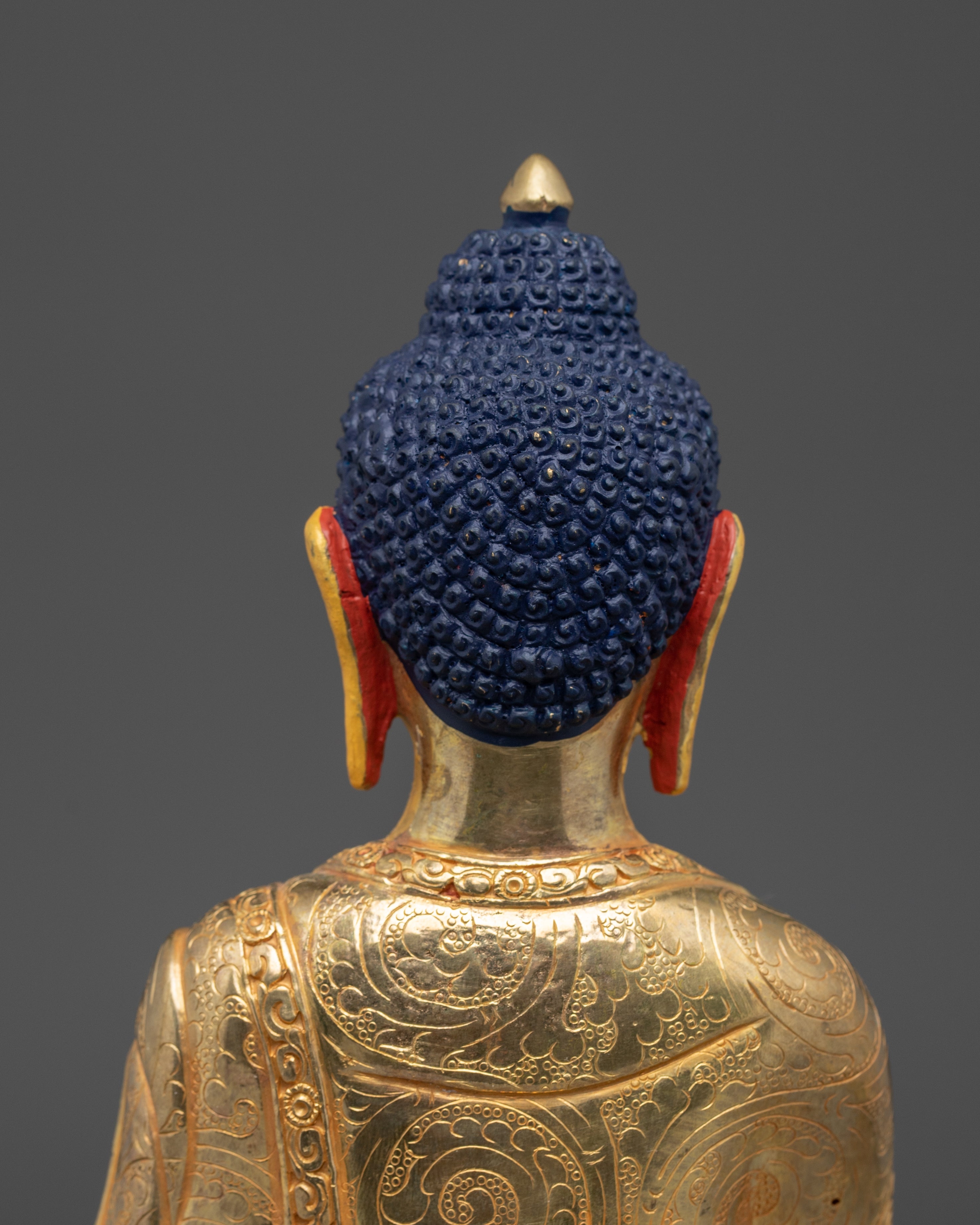 Handmade Tibetan Golden Shakyamuni Buddha Copper Art