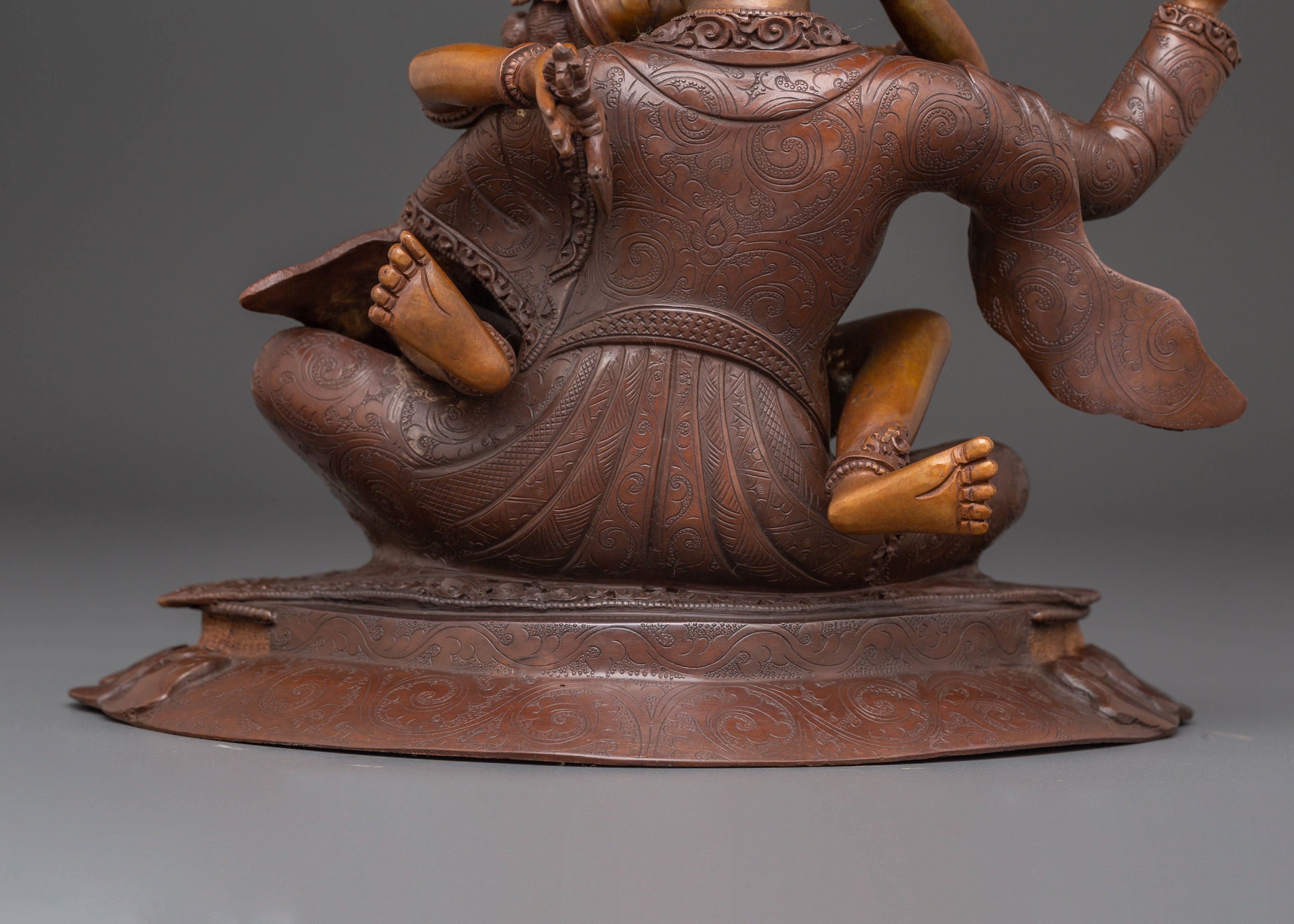 Himalayan Copper Sculpture of Vajra Master Padmasambhava | Lotus-Born Guru