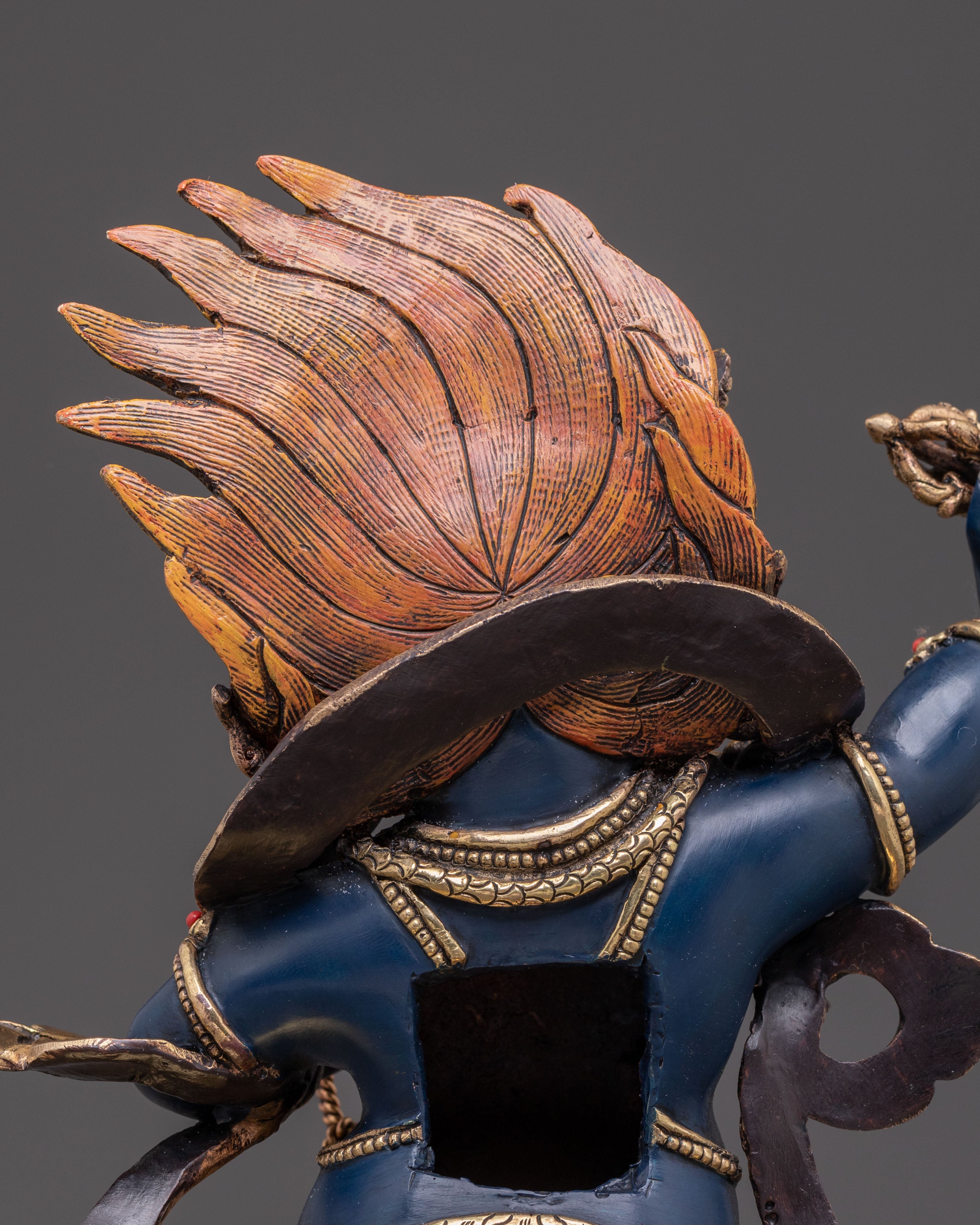 Wrathful Tantric Protector Vajrapani Statue | Himalayan Buddhist Sculpture