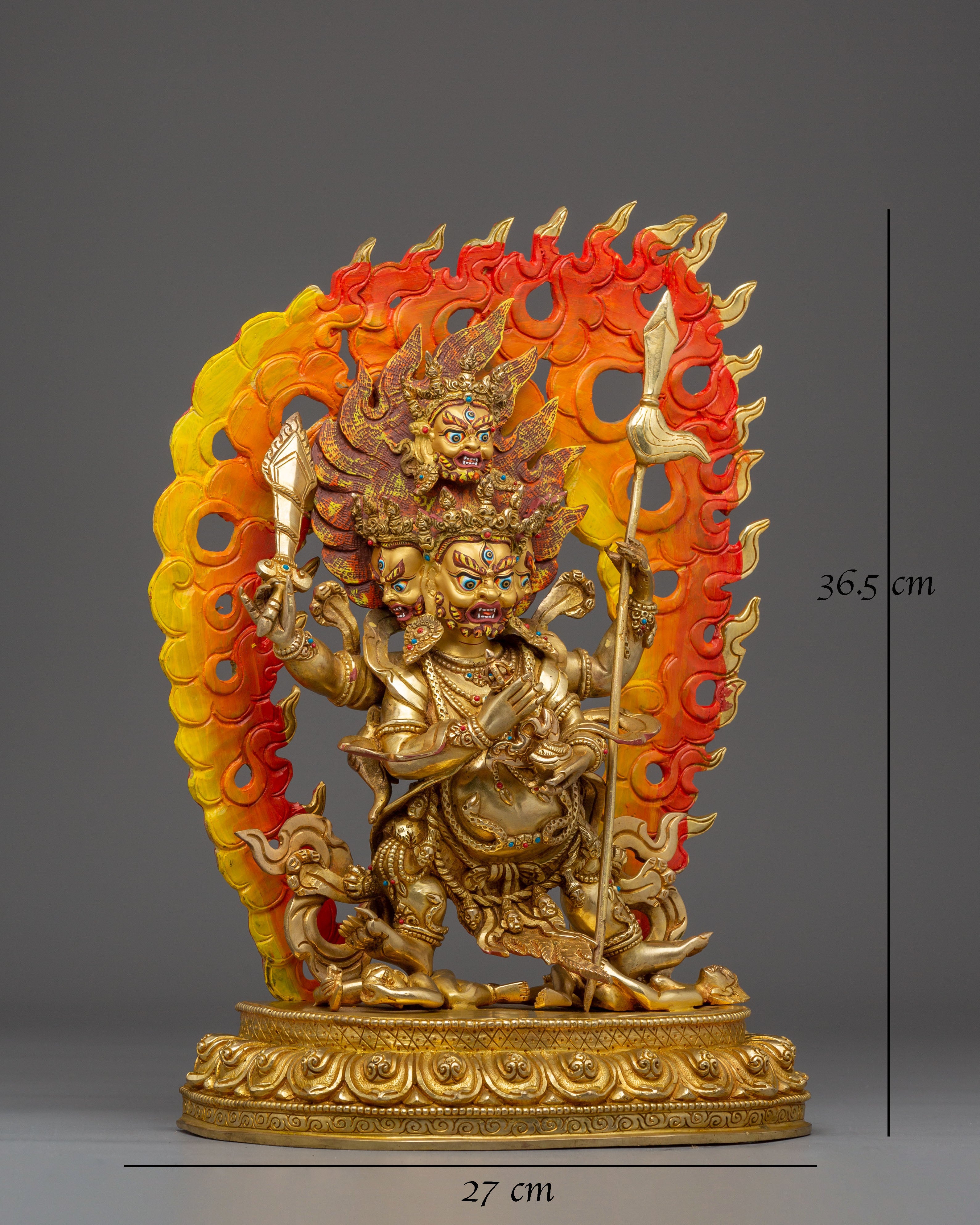 Handmade Wrathful Protector Deity Mahakala | Symbol of Strength