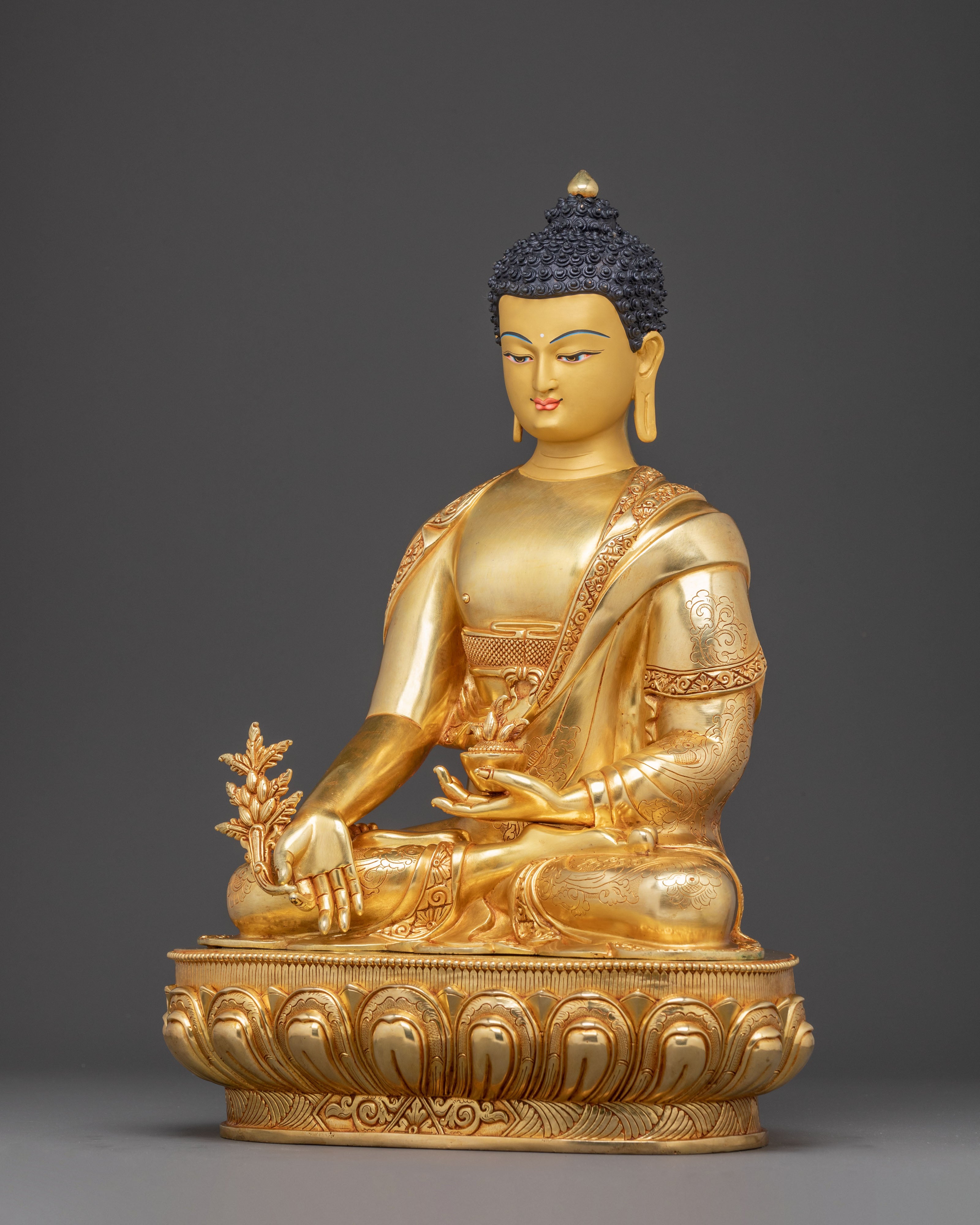 Handmade Medicine Buddha Statue for Altar Decor | Healing Deity for Meditation