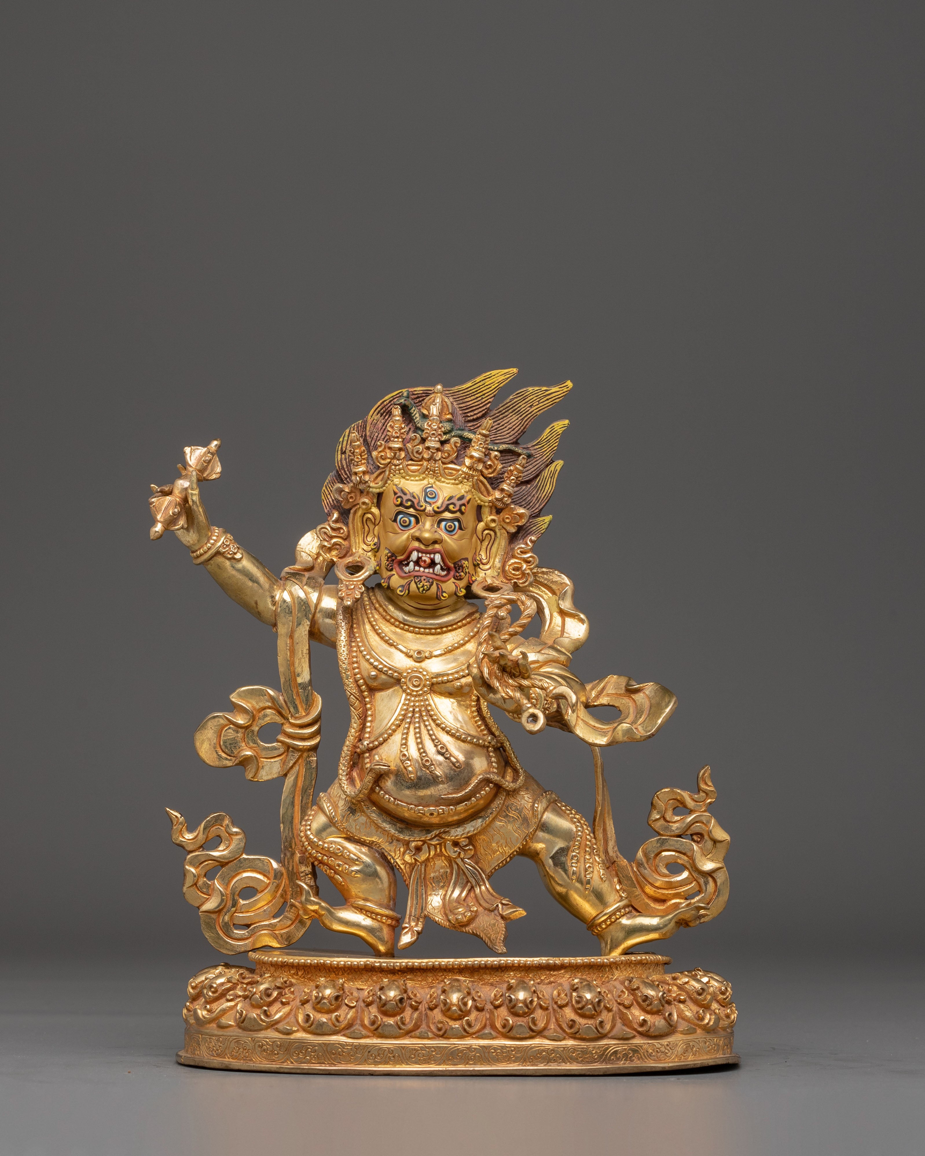 Golden Vajrapani Statue: The Wrathful Bodhisattva