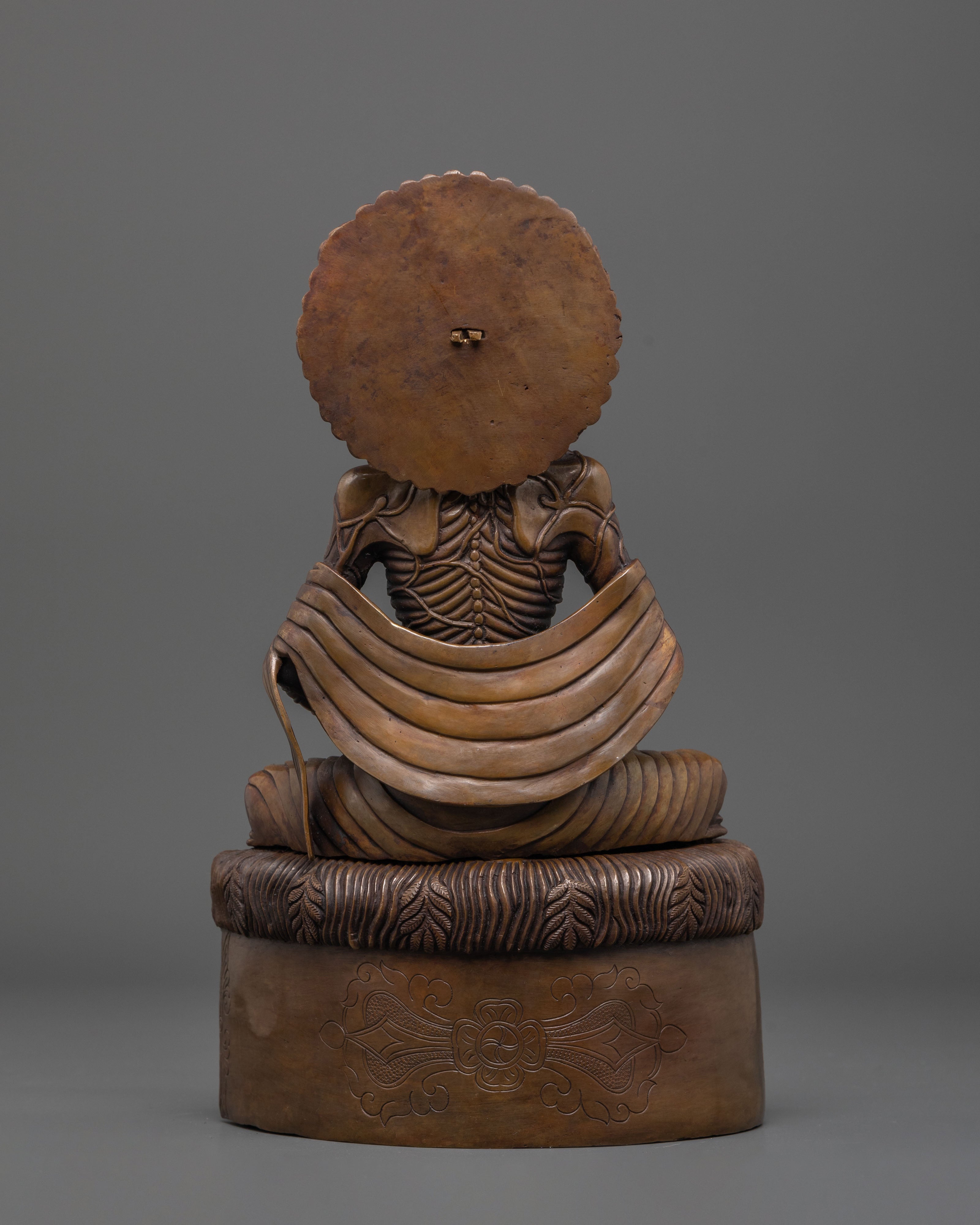 Handmade Copper Statue of Fasting Buddha | Symbol of Mindful Abstention
