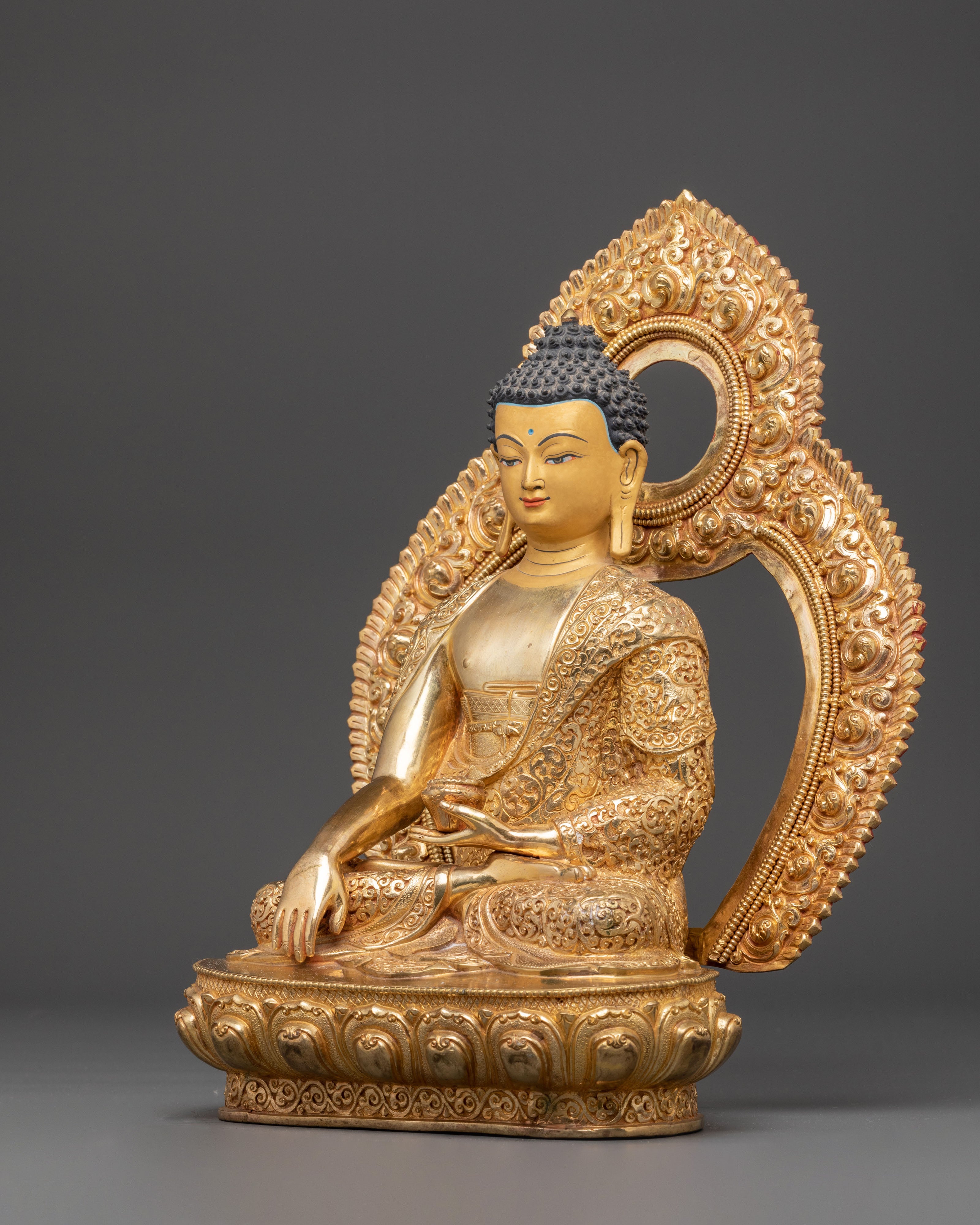 Handmade Tibetan Shakyamuni Buddha Copper Artwork | Gautama Buddha Sculpture