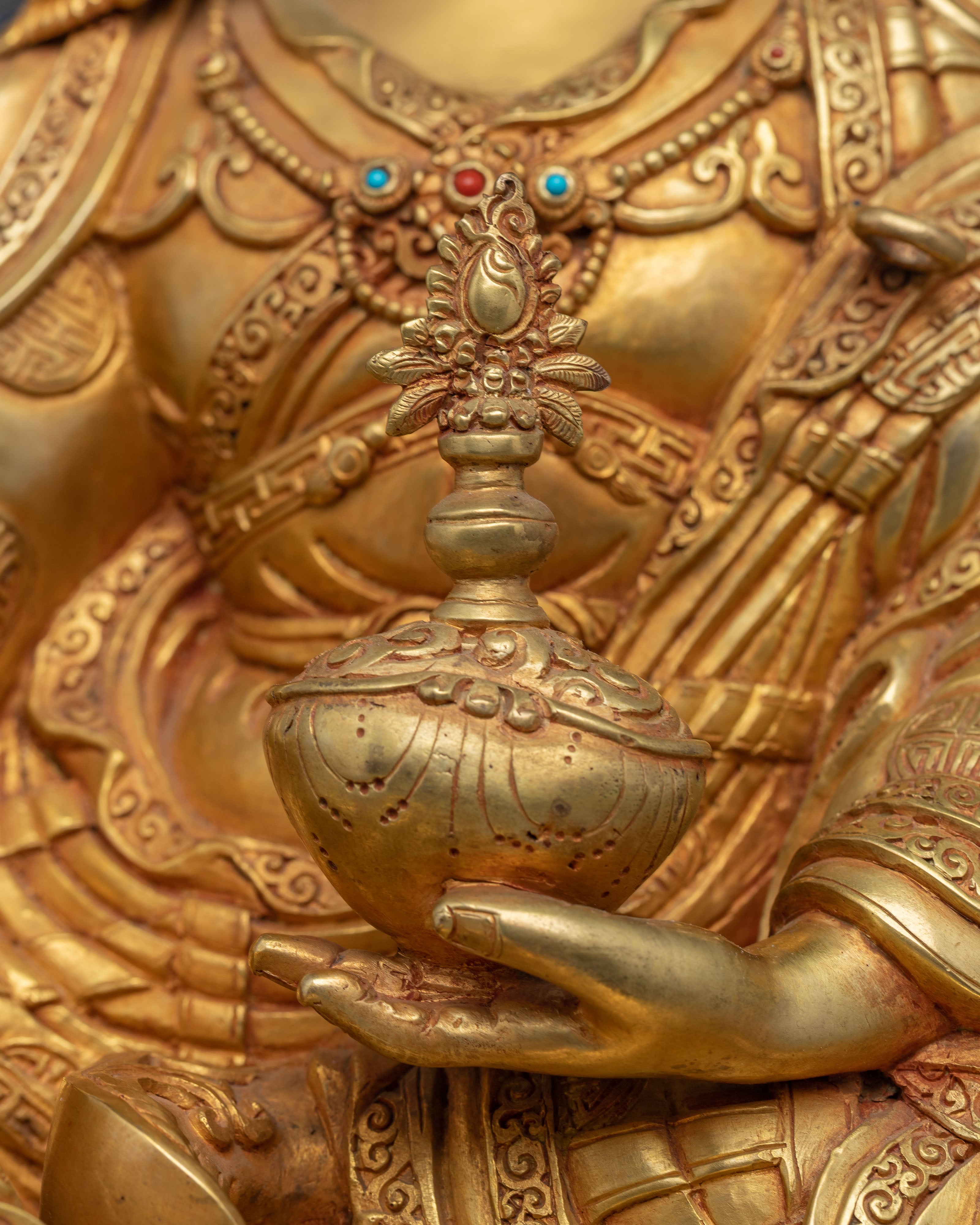 Handcrafted Spiritual Statue of Guru Rinpoche | Lotus-Born Master