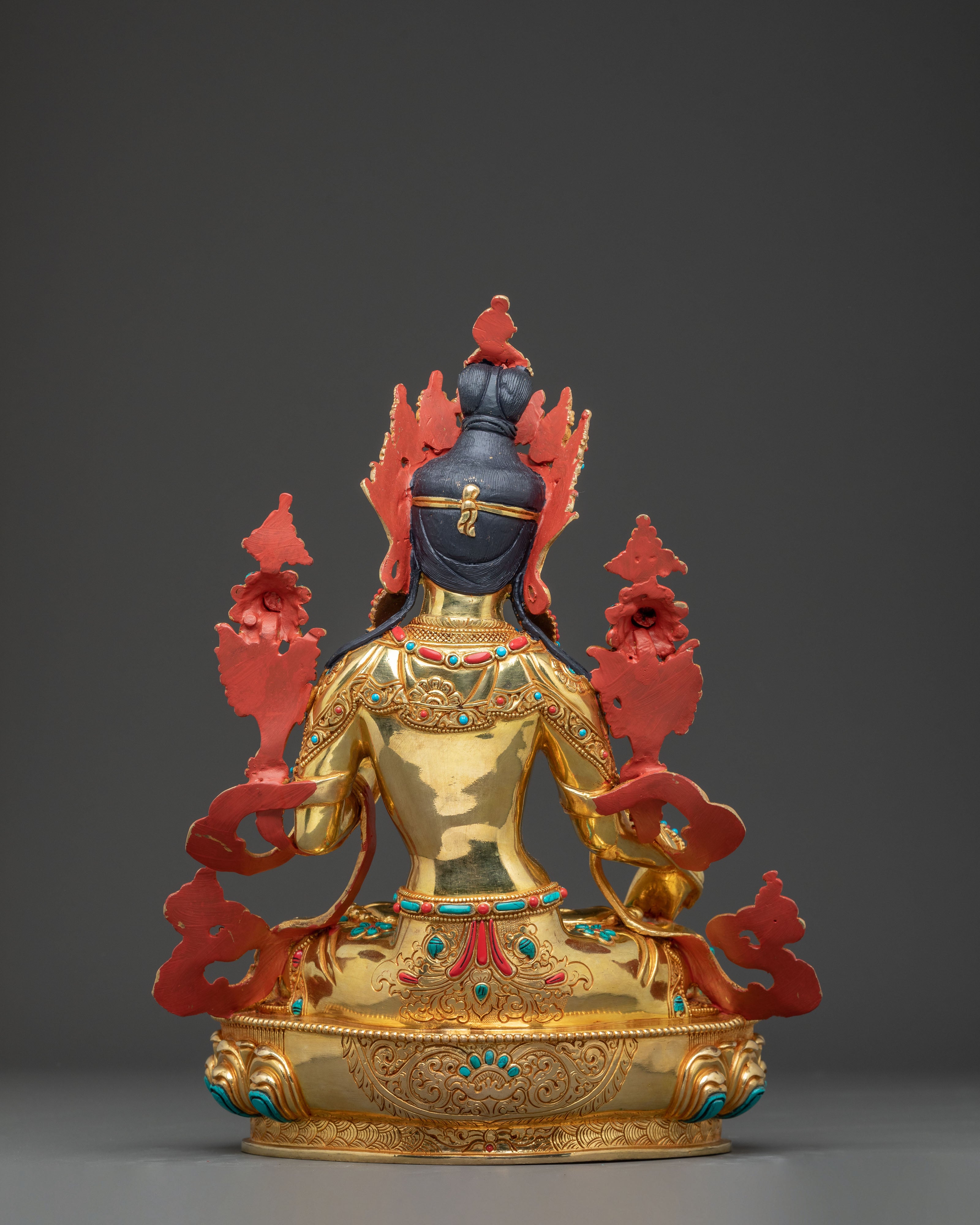 Himalayan White Tara Handmade Statue: Healing Goddess | Traditional Tibetan Art