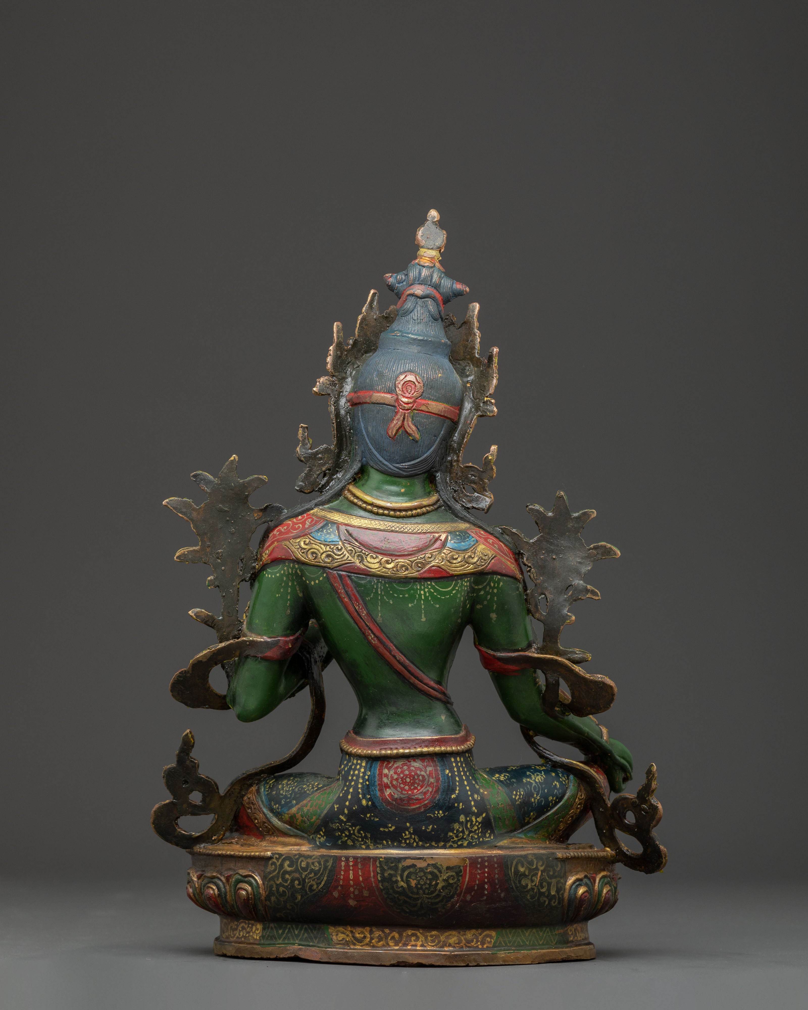 Green Tara Protector Deity Nepali Handcrafted Statue | Meditation Altar Decor