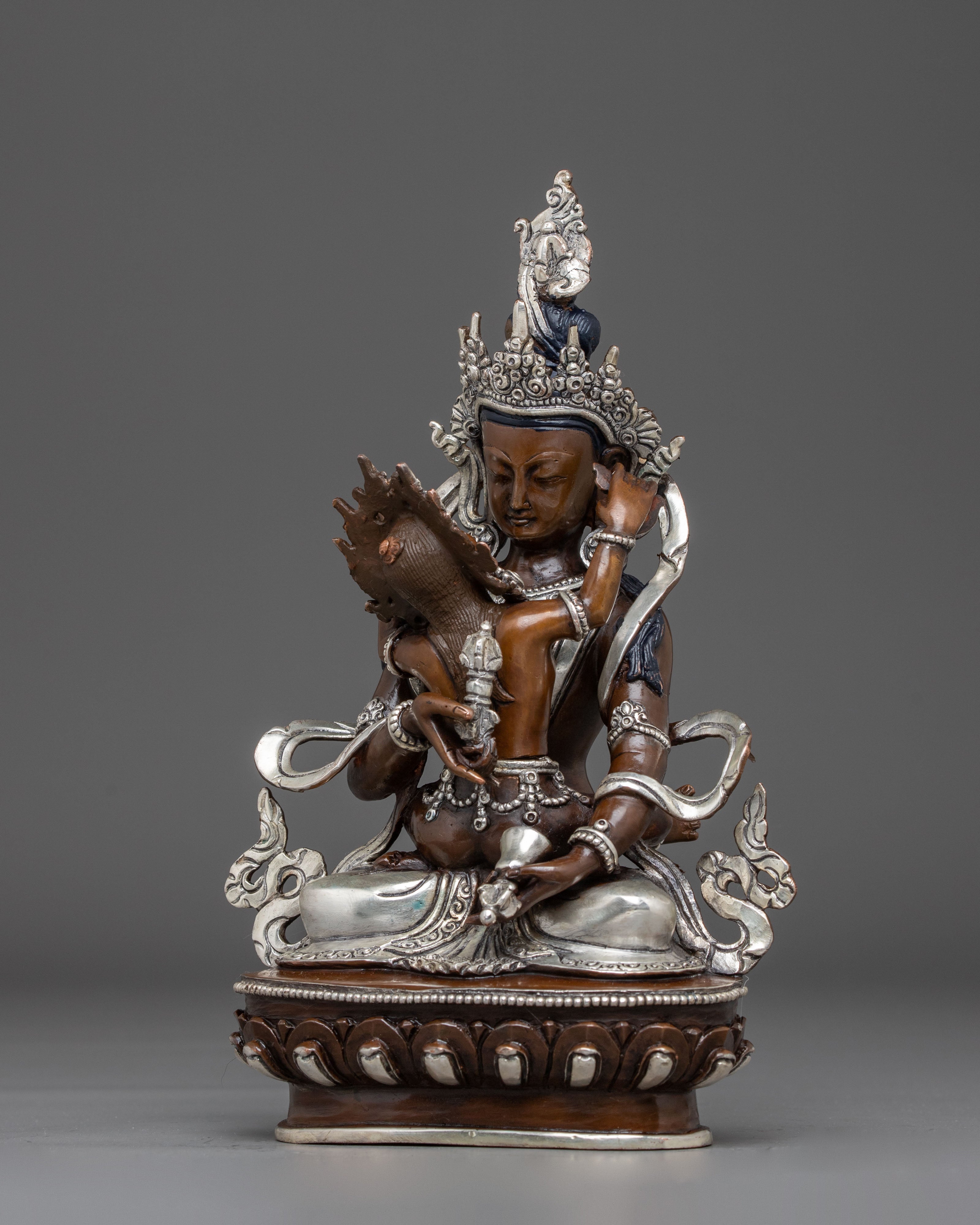 Handmade Copper Statue of Vajrasattva with Consort | Union of Wisdom
